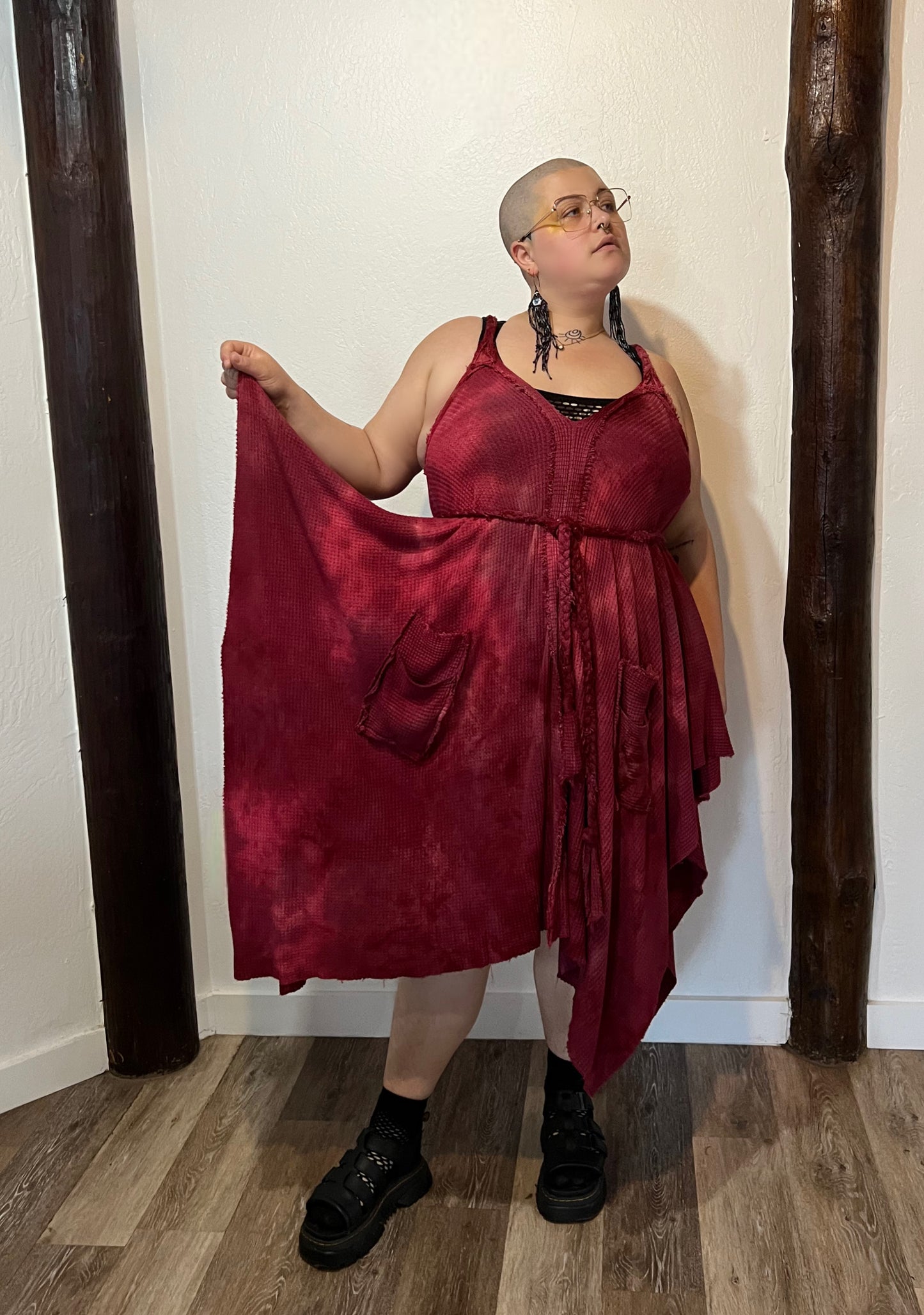 Adventuring Dress Waffle Puccoon colorway