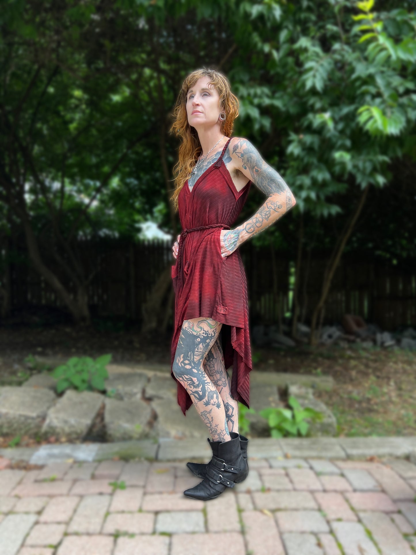 Adventuring Dress Bonfire colorway