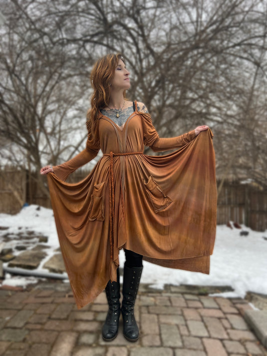 Adventuring Dress Golden Colorway