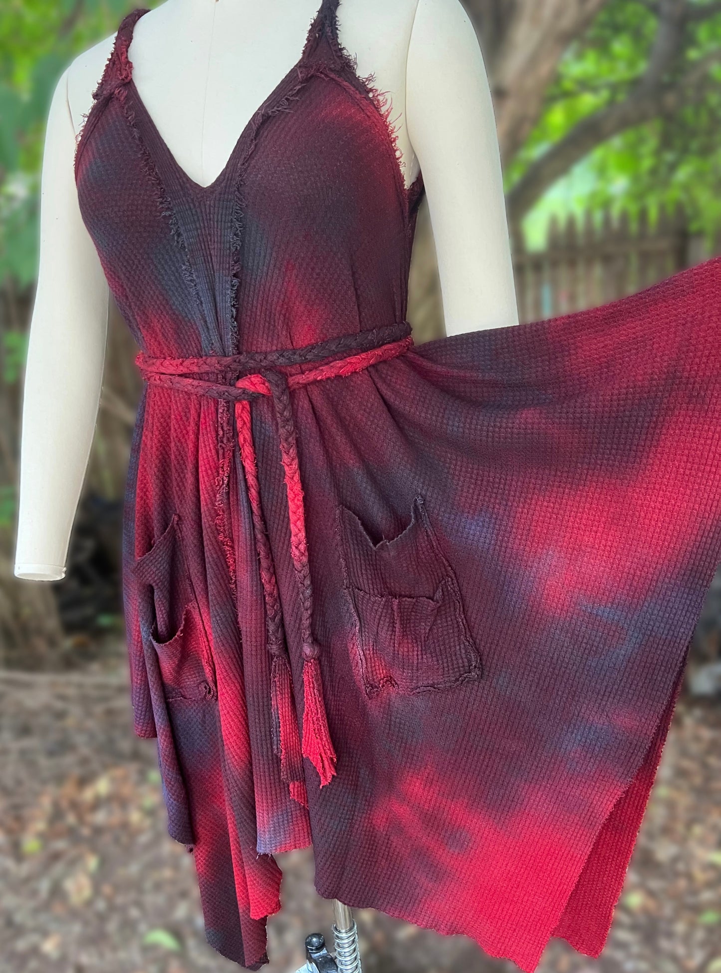 Adventuring Dress Waffle Knit Guts colorway
