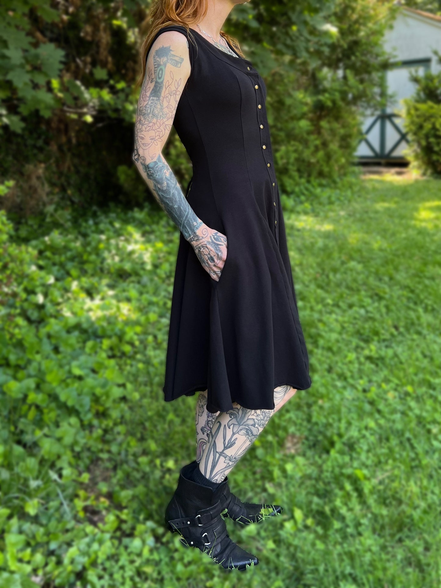 Dorian Dress Sleeveless Jet Black