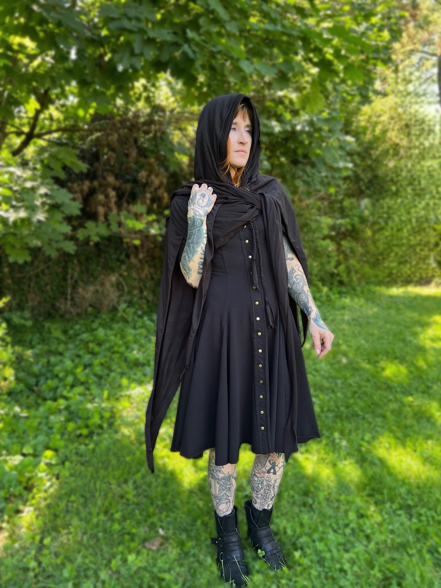 Lore Hooded Shawl Tencel OOAK