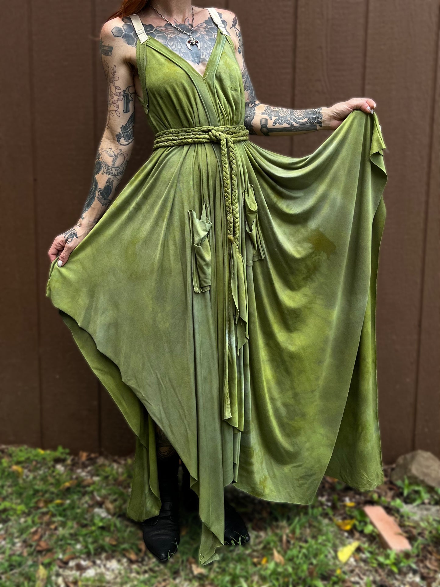 Adjustable Adventuring Dress Lemongrass