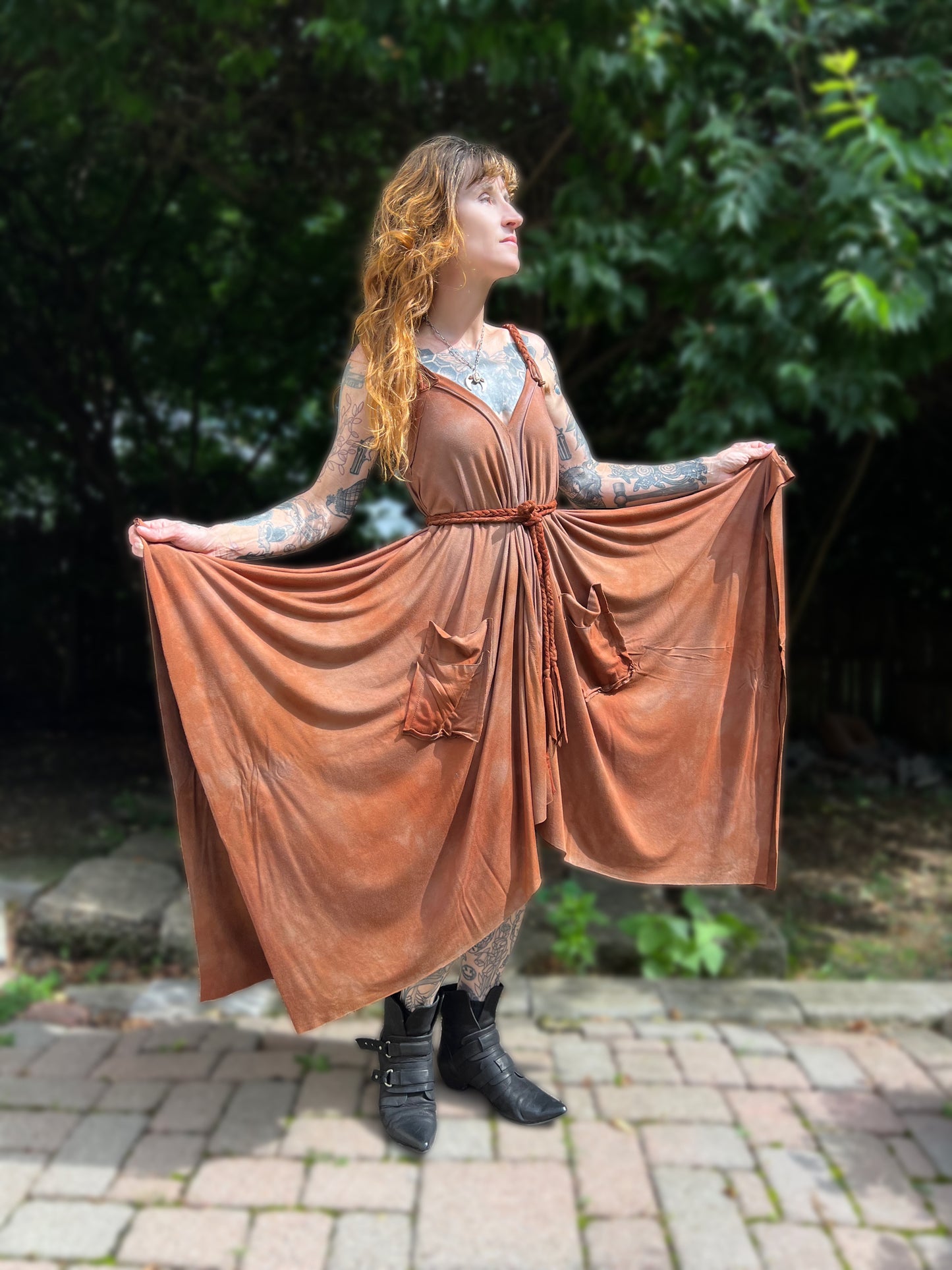 Adventuring Dress Terracotta colorway