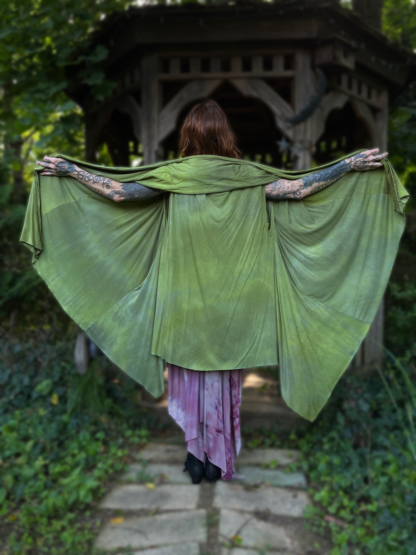 Your Favorite NPC Cloak Cropped Lemongrass  OOAK