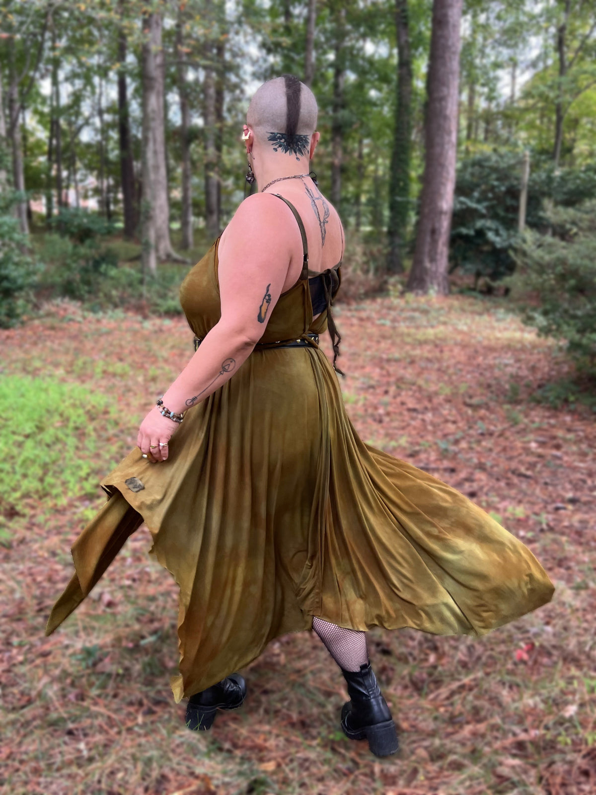 Adjustable Adventuring Dress Deciduous OOAK