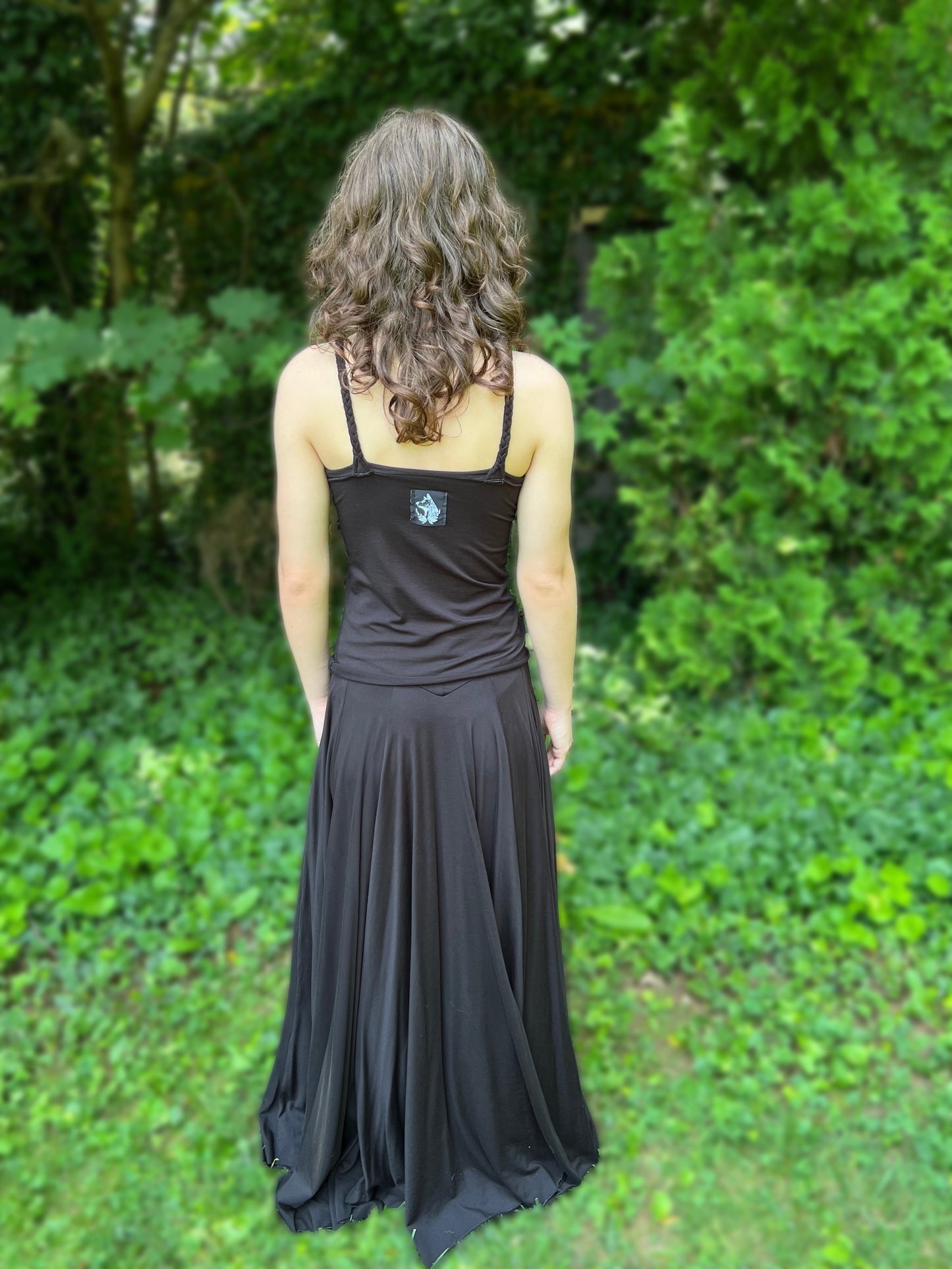 Danse Macabre Maxi Skirt Jet Black PREORDER