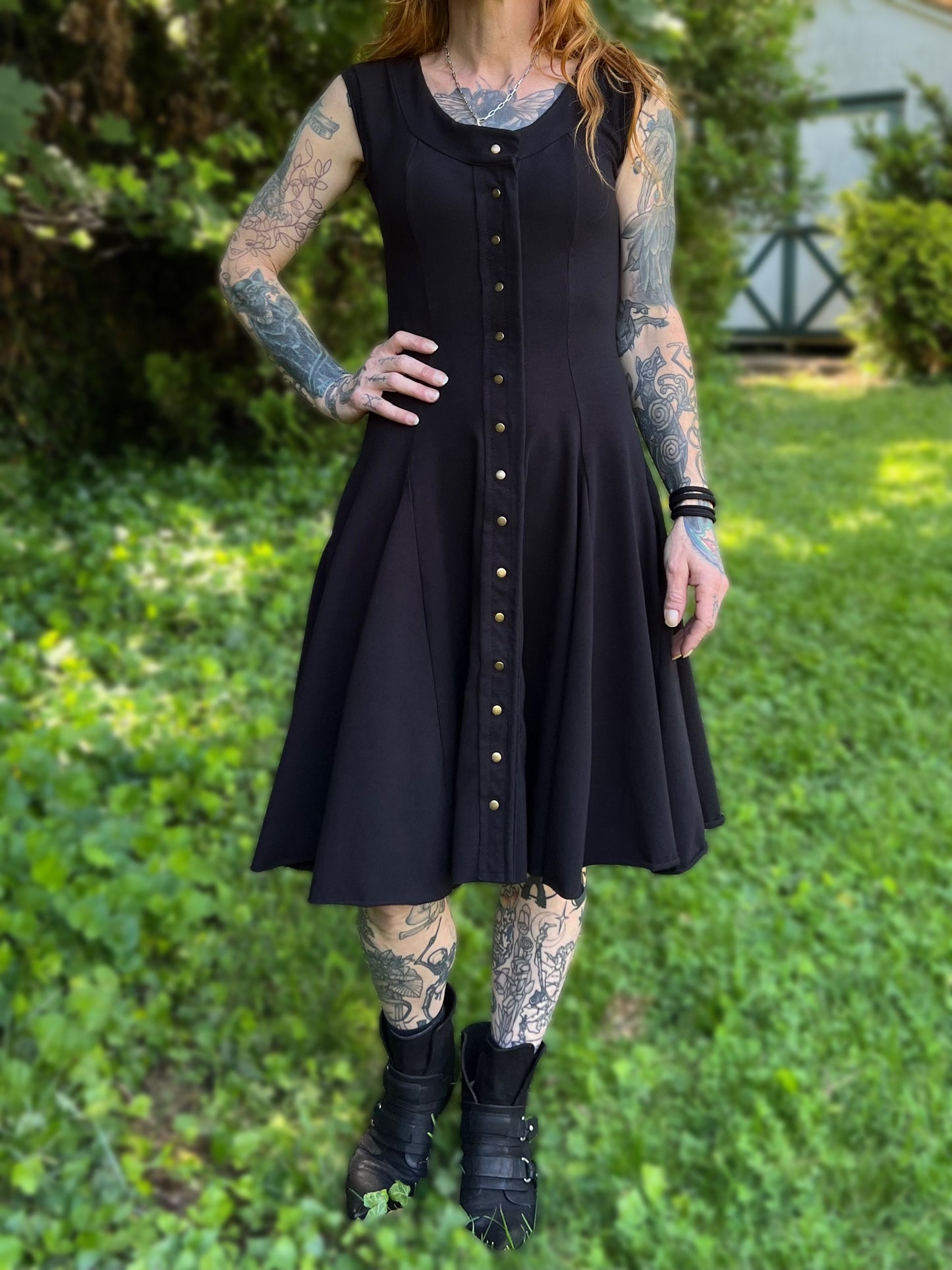 Dorian Dress Sleeveless Jet Black