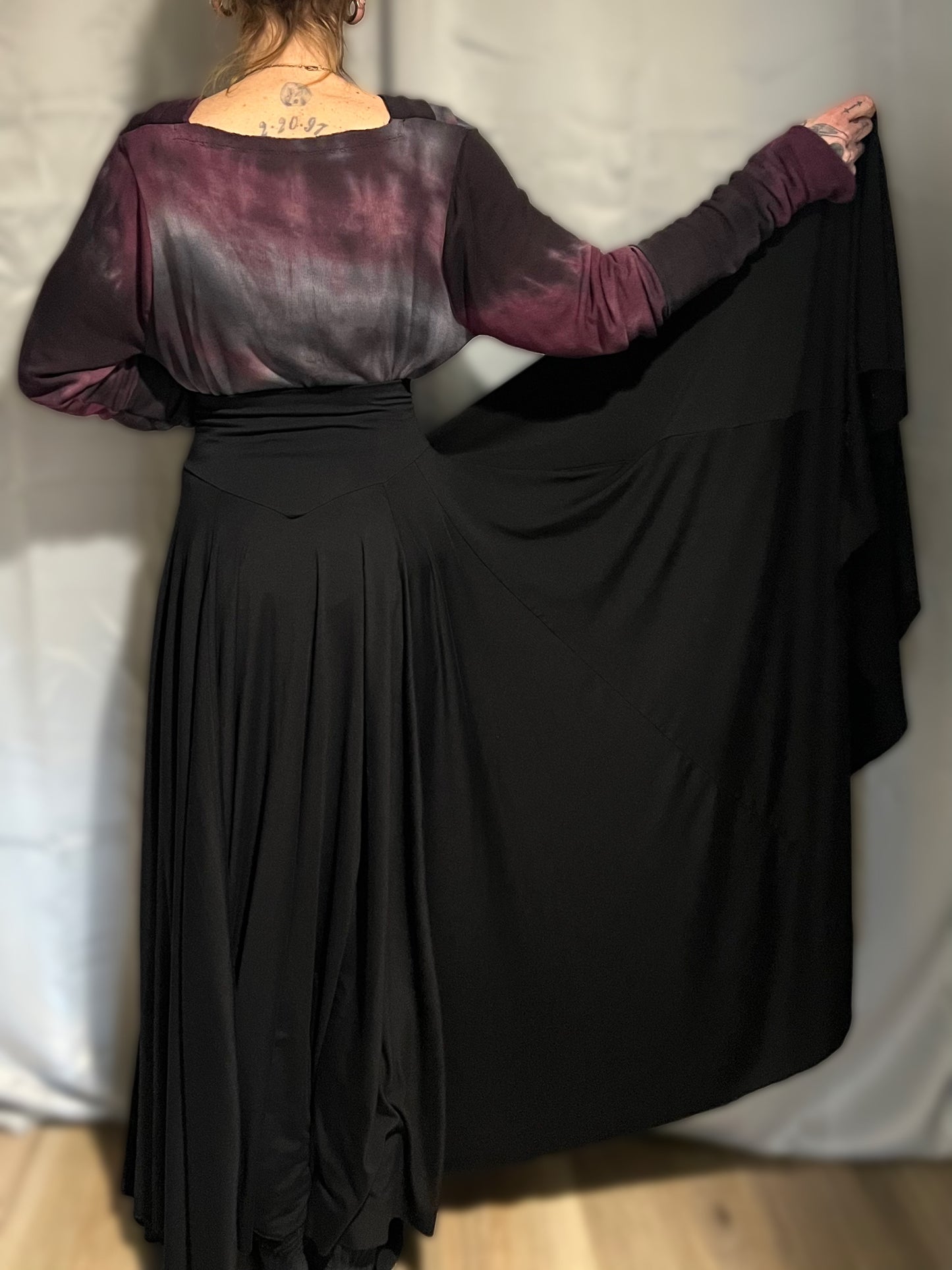 Danse Macabre Pearl Snap Maxi Skirt limited Edition