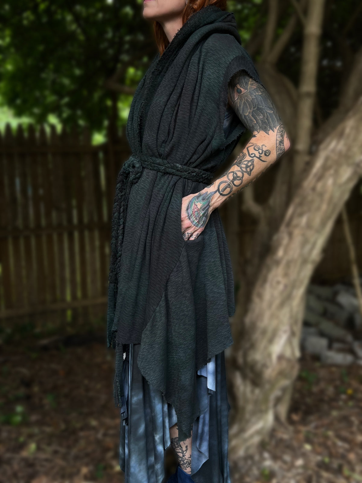 Your Favorite NPC Cloak Cropped Woods Witch OOAK
