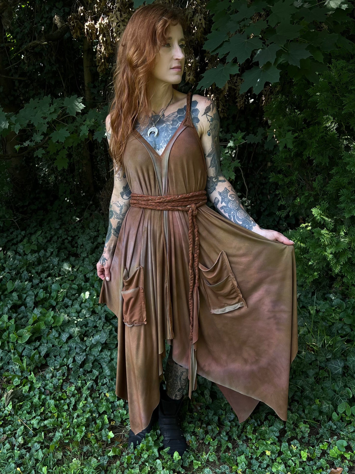 Adventuring Dress Modal Oaken colorway