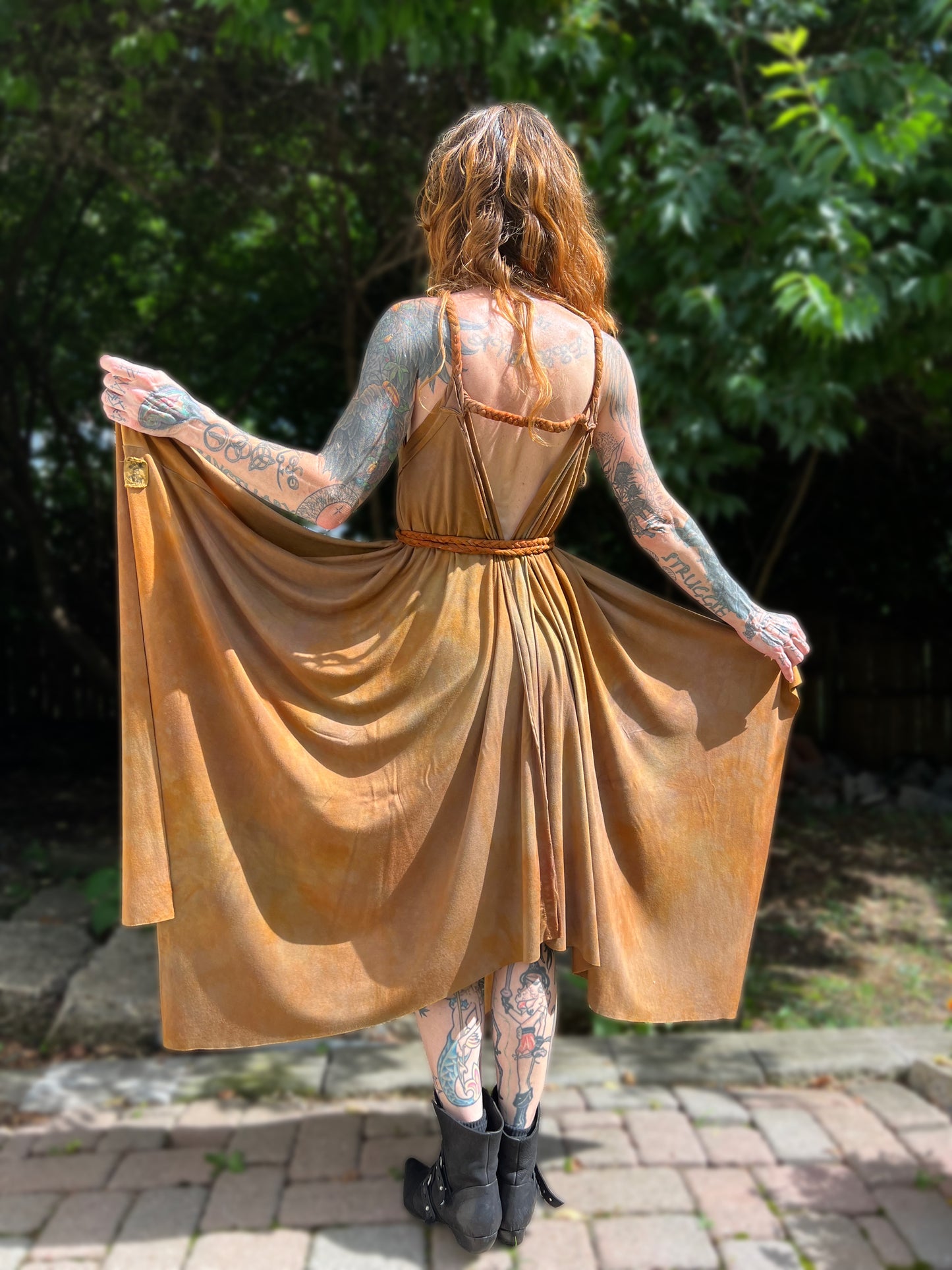 Adventuring Dress Hello Leo colorway OOAK
