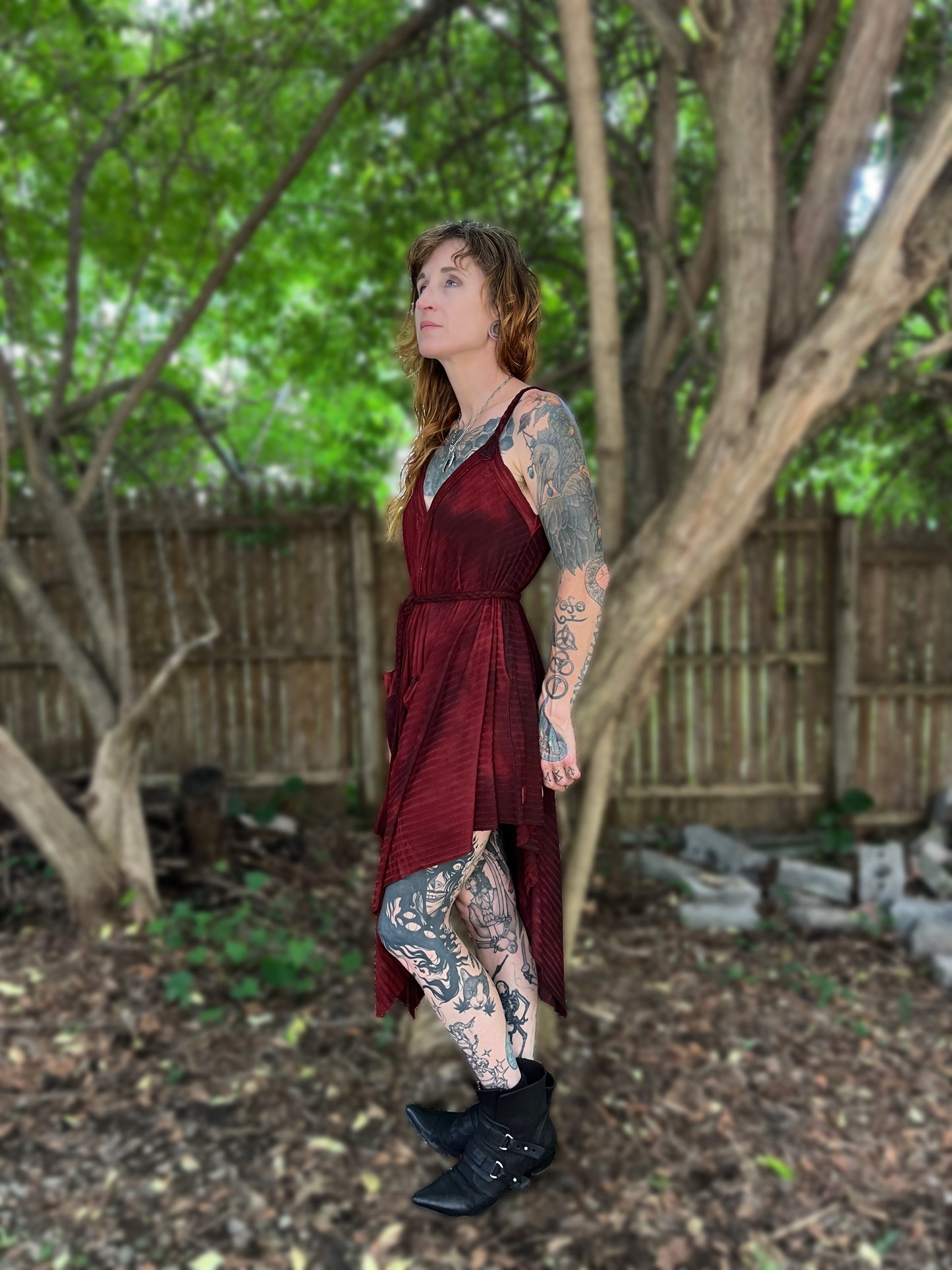 Adventuring Dress Bonfire colorway