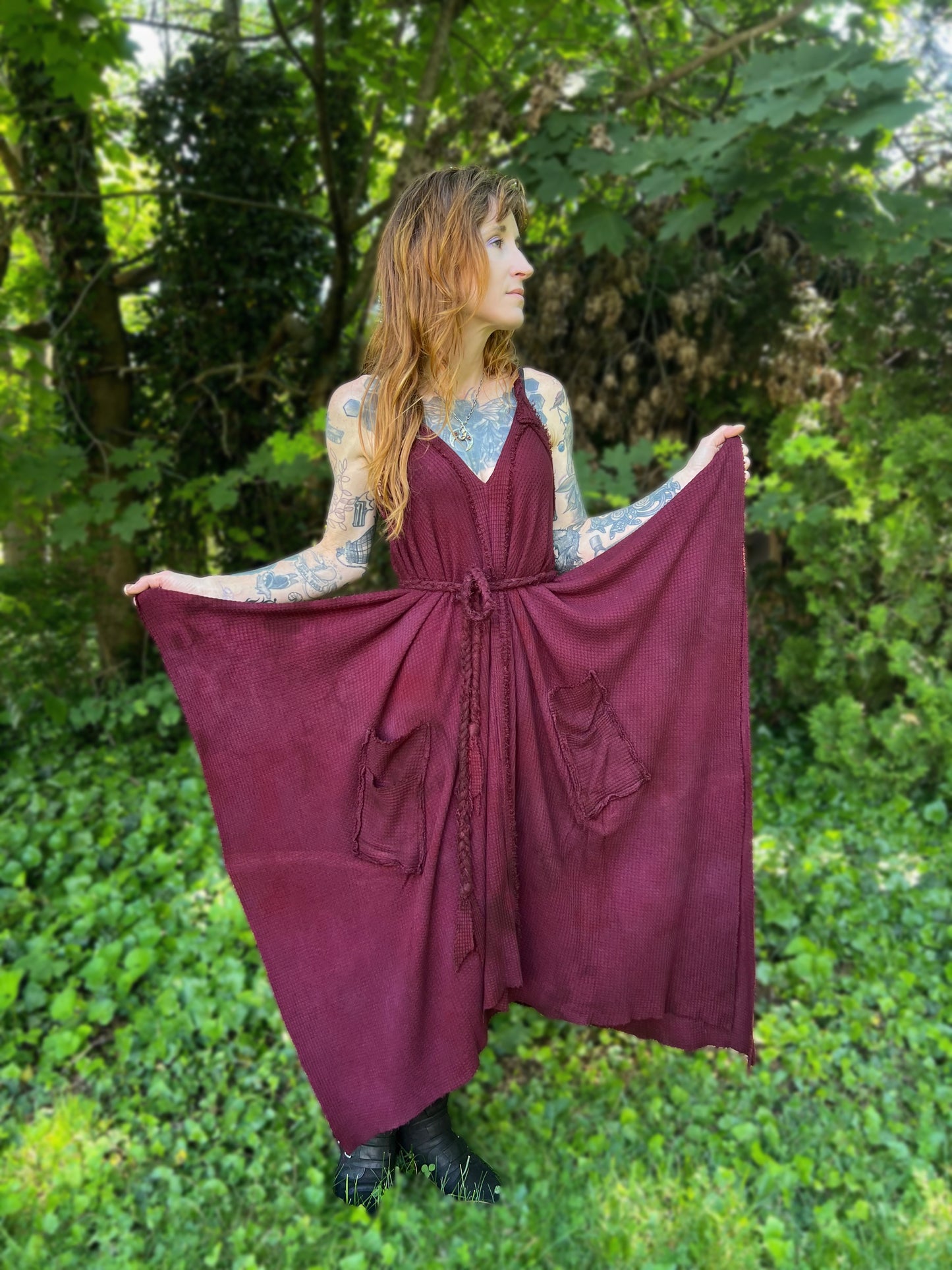 Adventuring Dress Raspberry OOAK