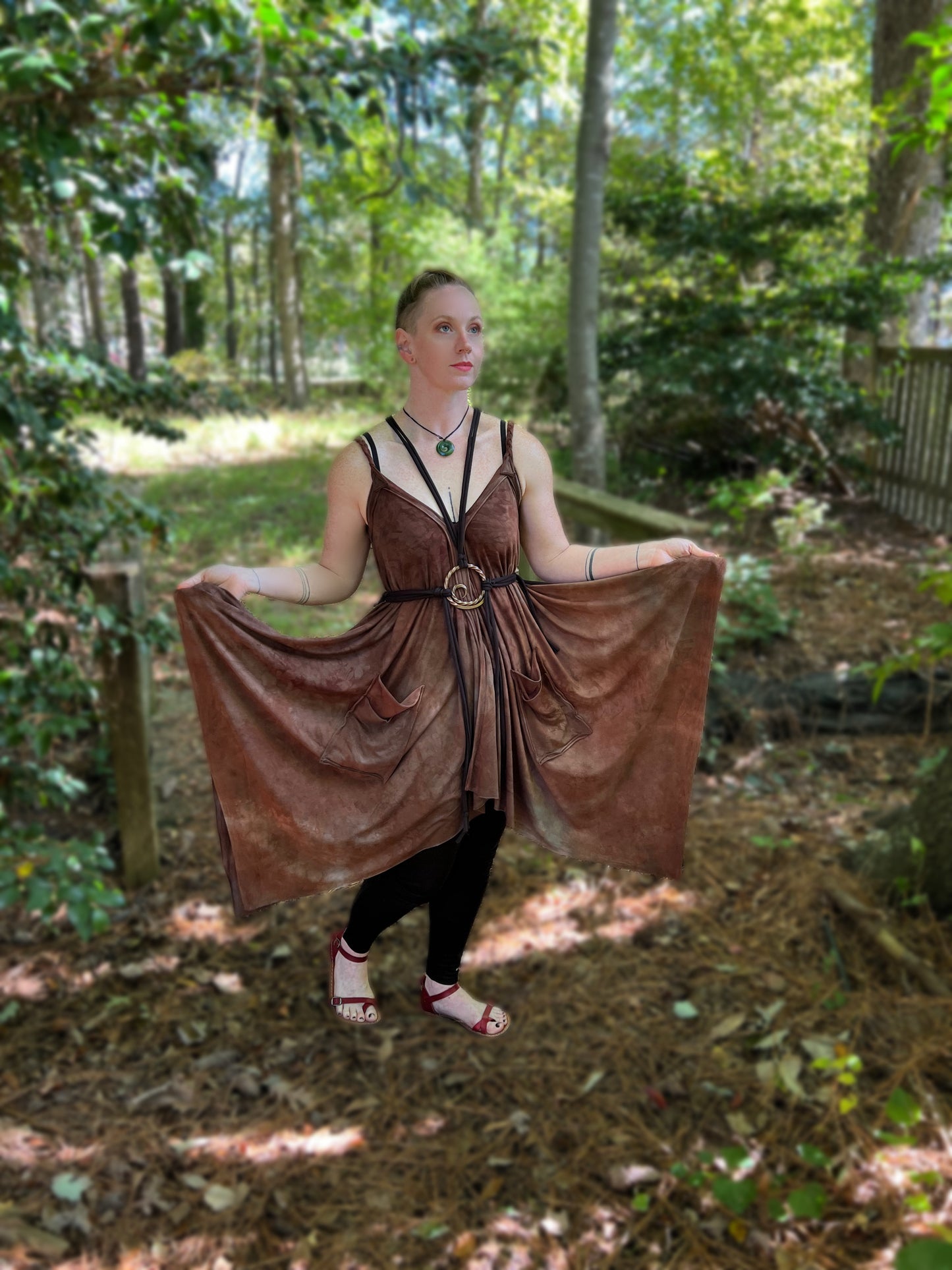 Adventuring Dress Swamp Oak colorway