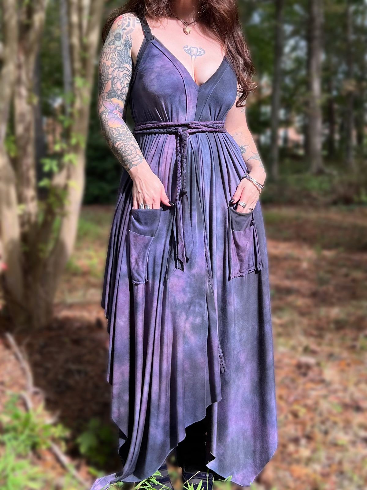 Adjustable Adventuring Dress Violet OOAK