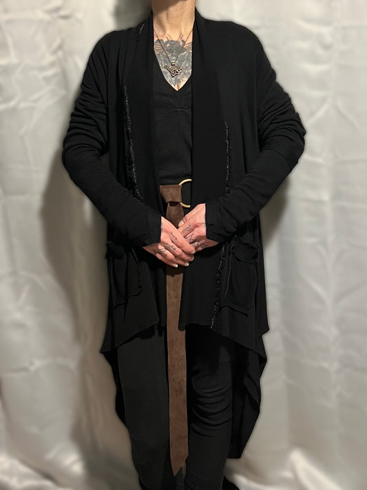 Blackwater Cardigan Jet Black