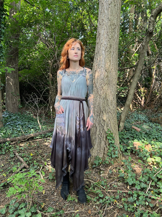 Adventuring Dress Tencel with FULL lace trim OOAK