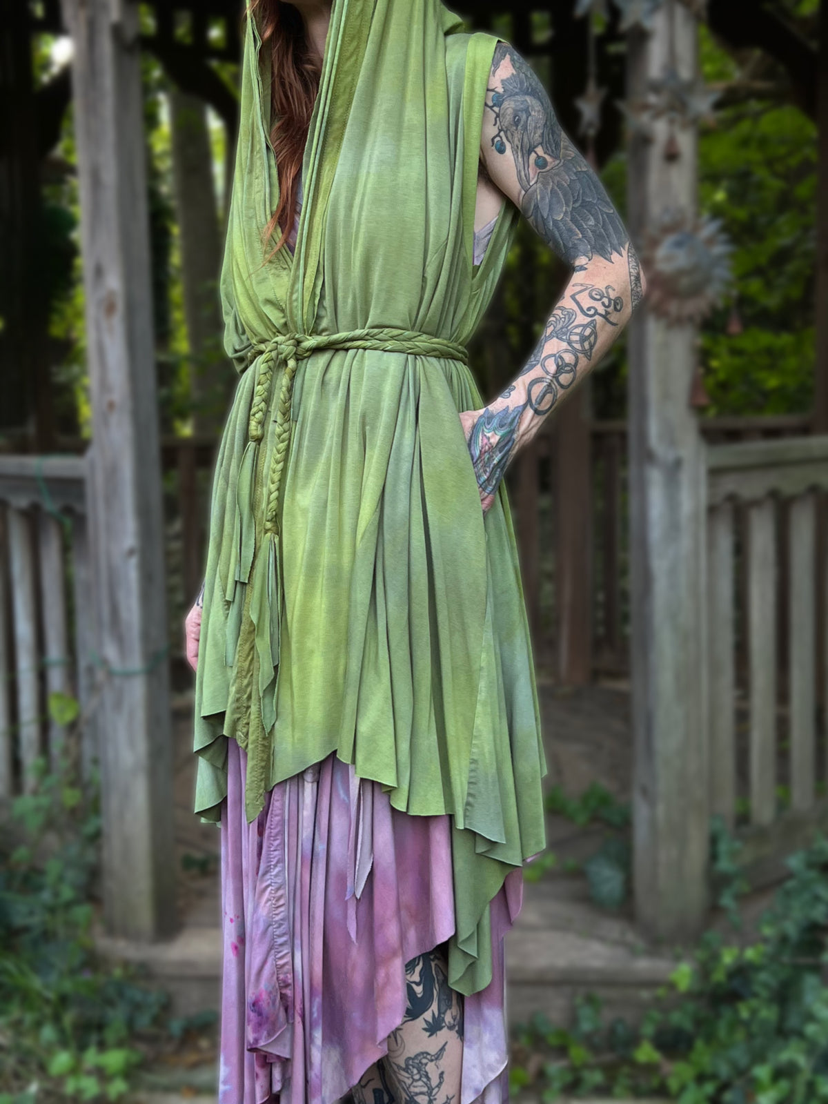 Your Favorite NPC Cloak Cropped Lemongrass  OOAK