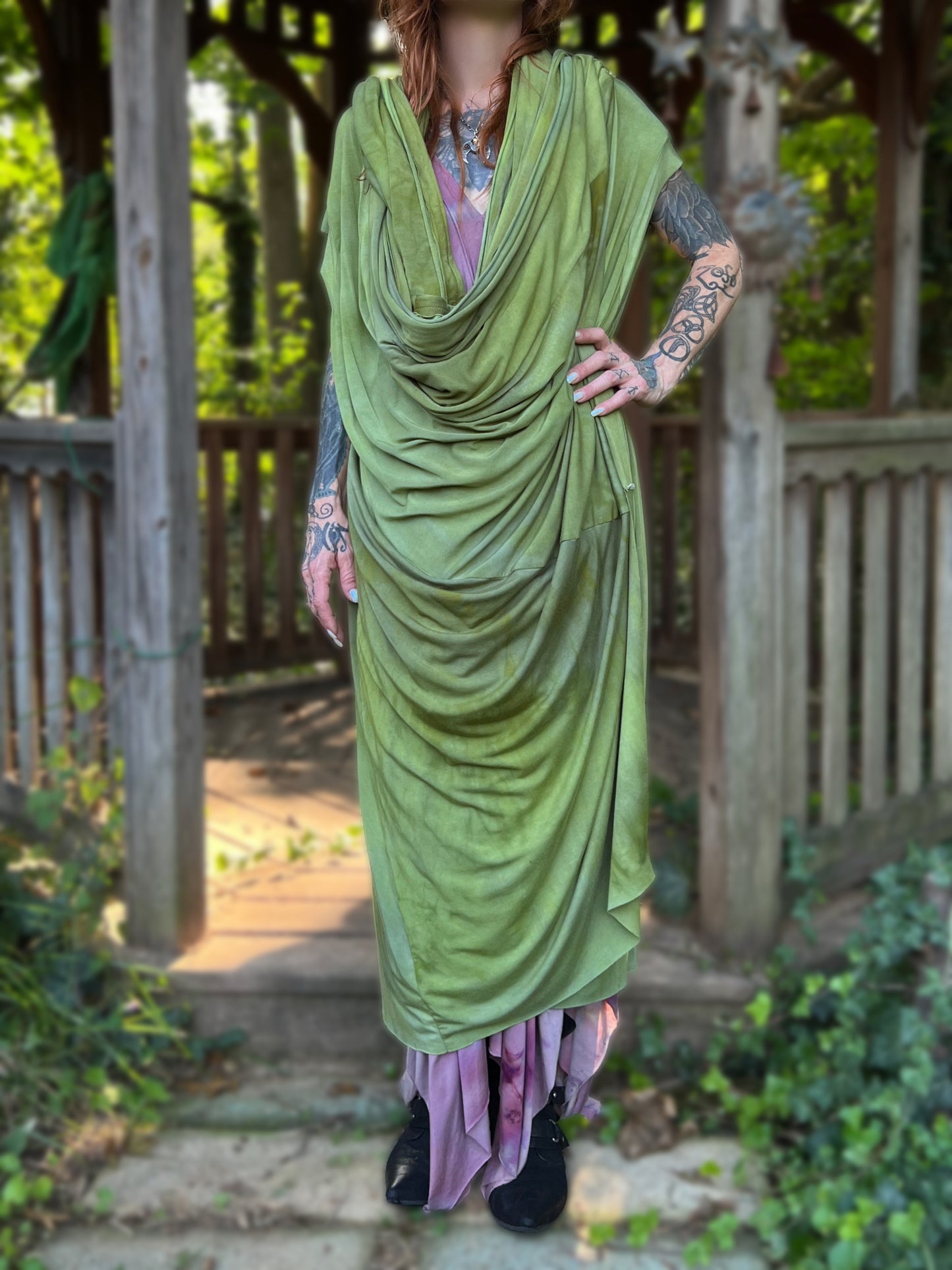 Your Favorite NPC Cloak Full Length Lemongrass OOAK