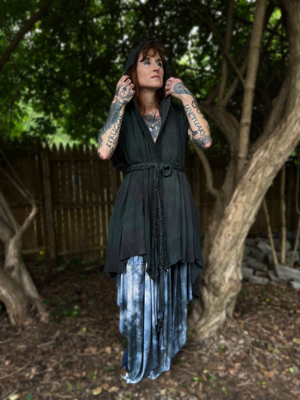 Your Favorite NPC Cloak Cropped Woods Witch OOAK