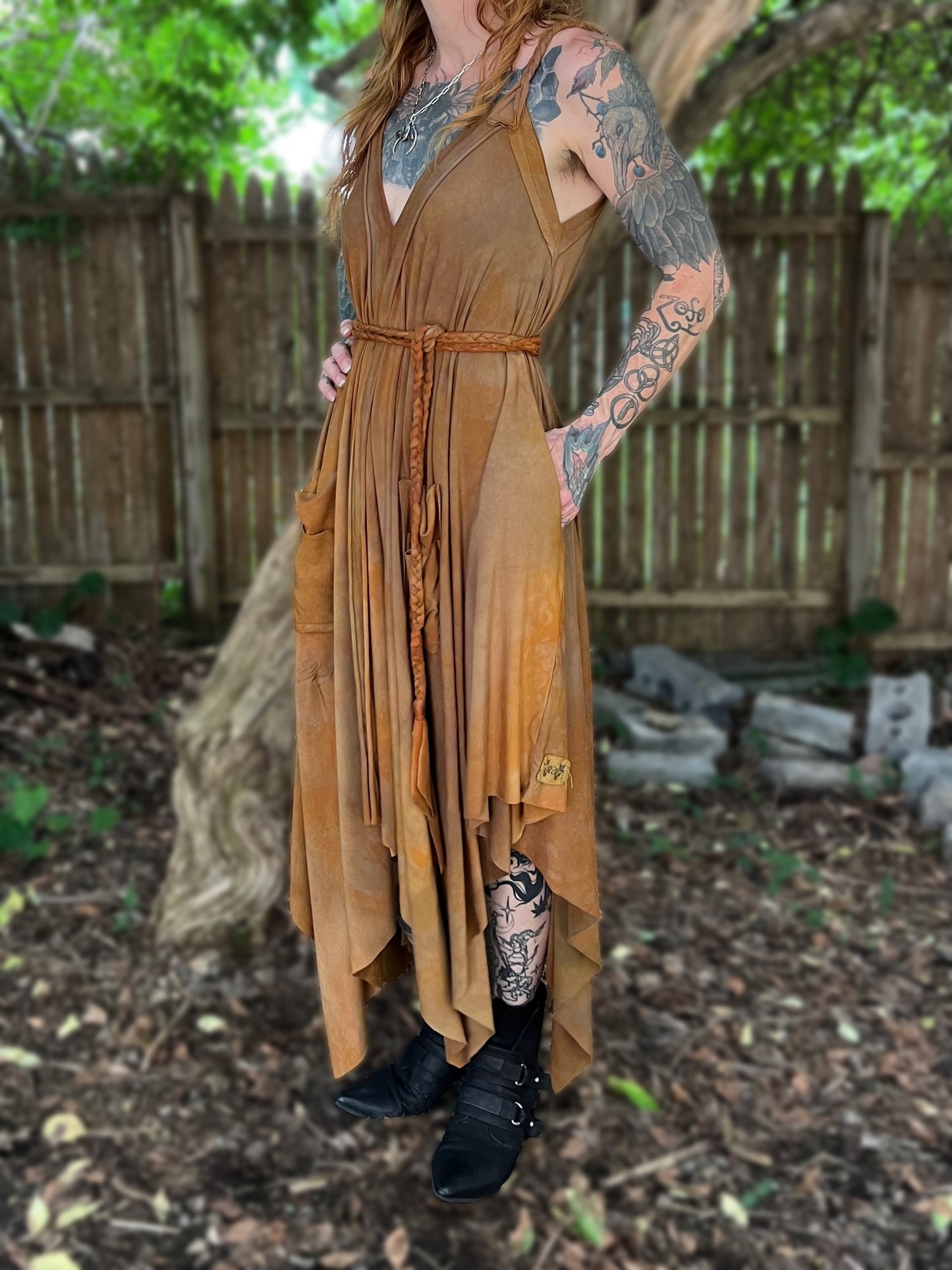 Adventuring Dress Hello Leo colorway OOAK
