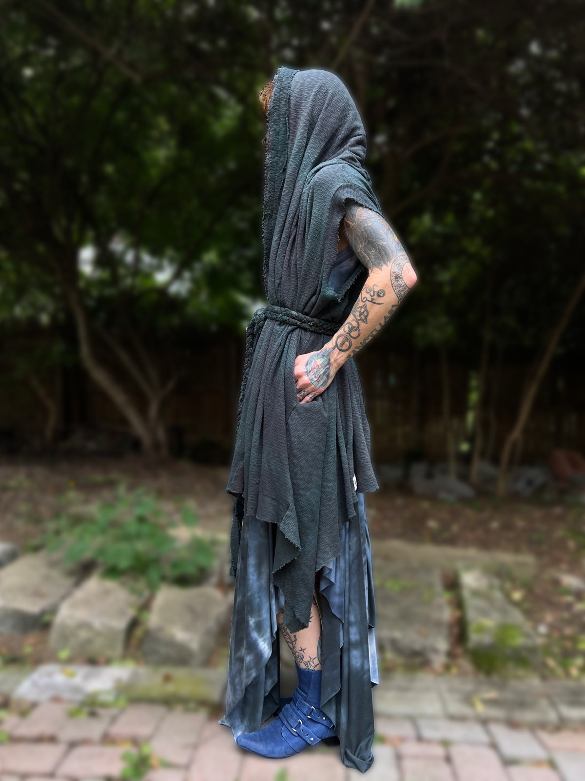 Your Favorite NPC Cloak Cropped Woods Witch OOAK