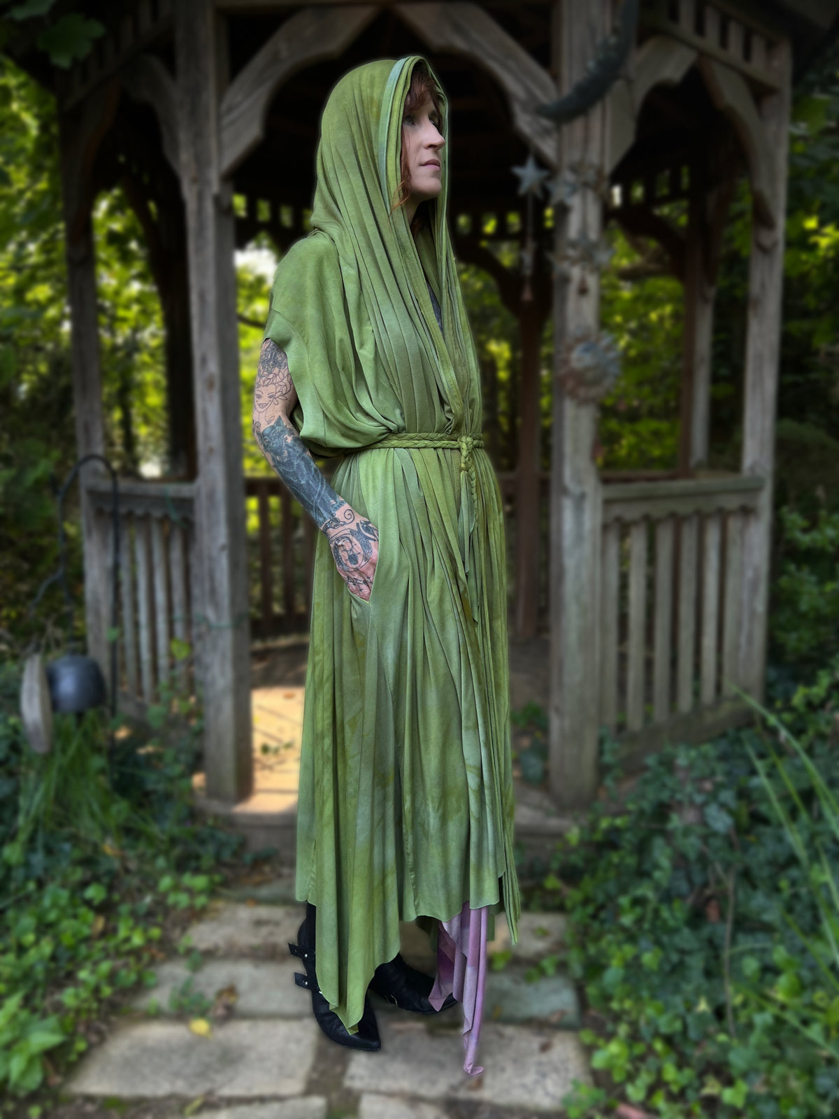 Your Favorite NPC Cloak Full Length Lemongrass OOAK