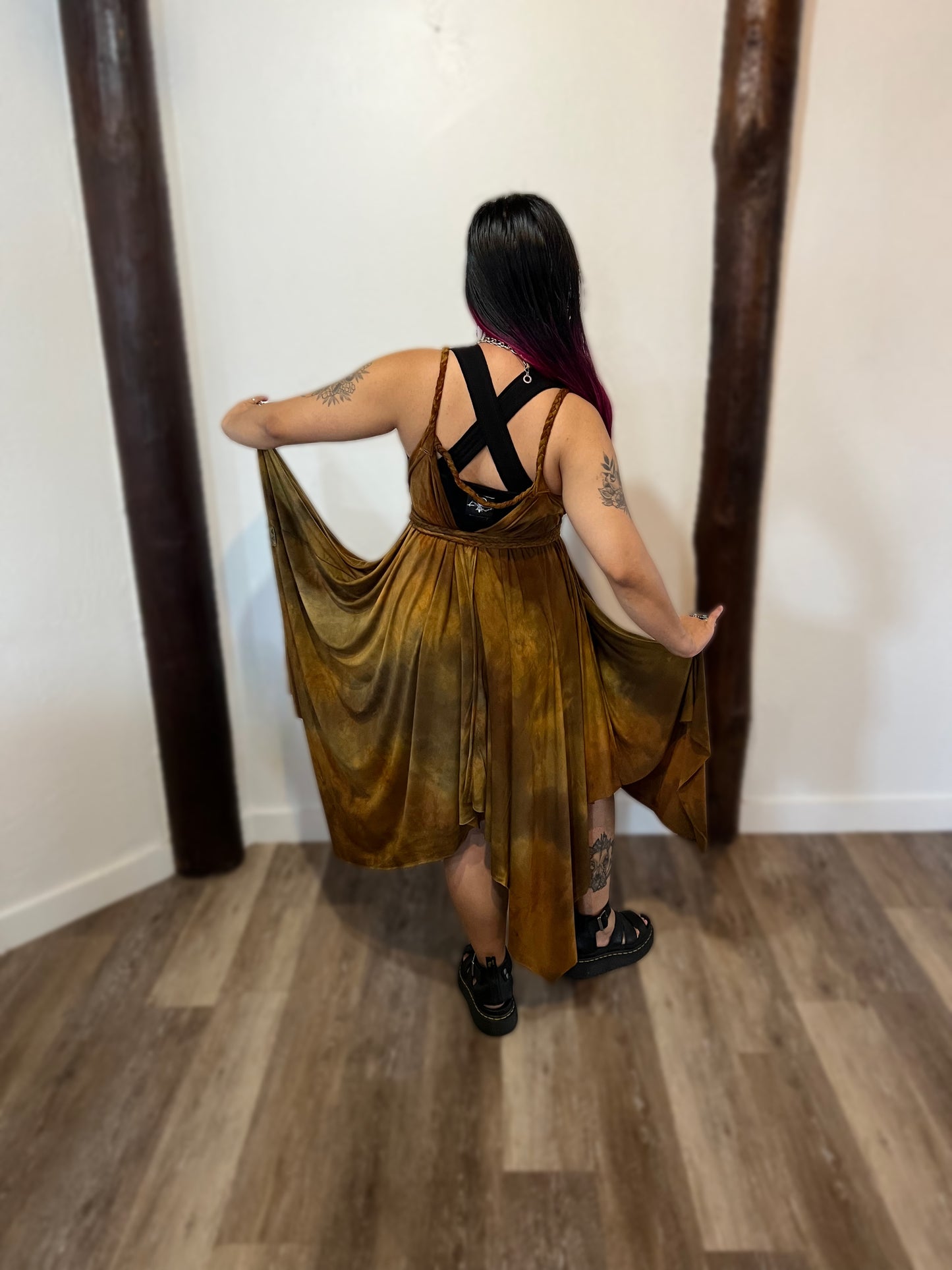 Adventuring Dress Live Oak colorway