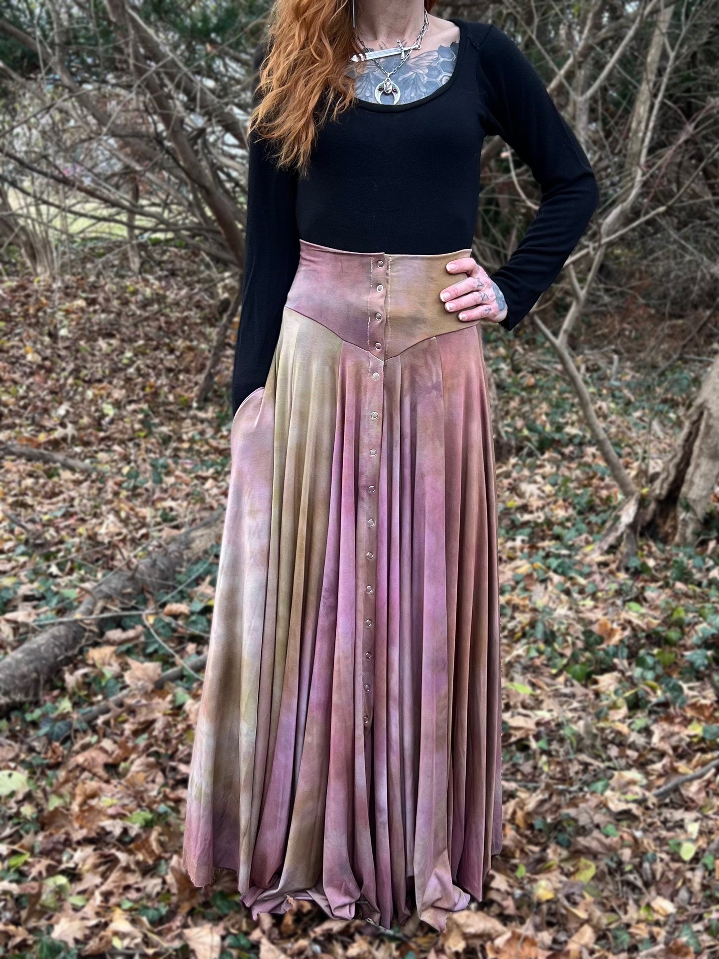 Danse Macabre Skirt Pearl Snap Edition