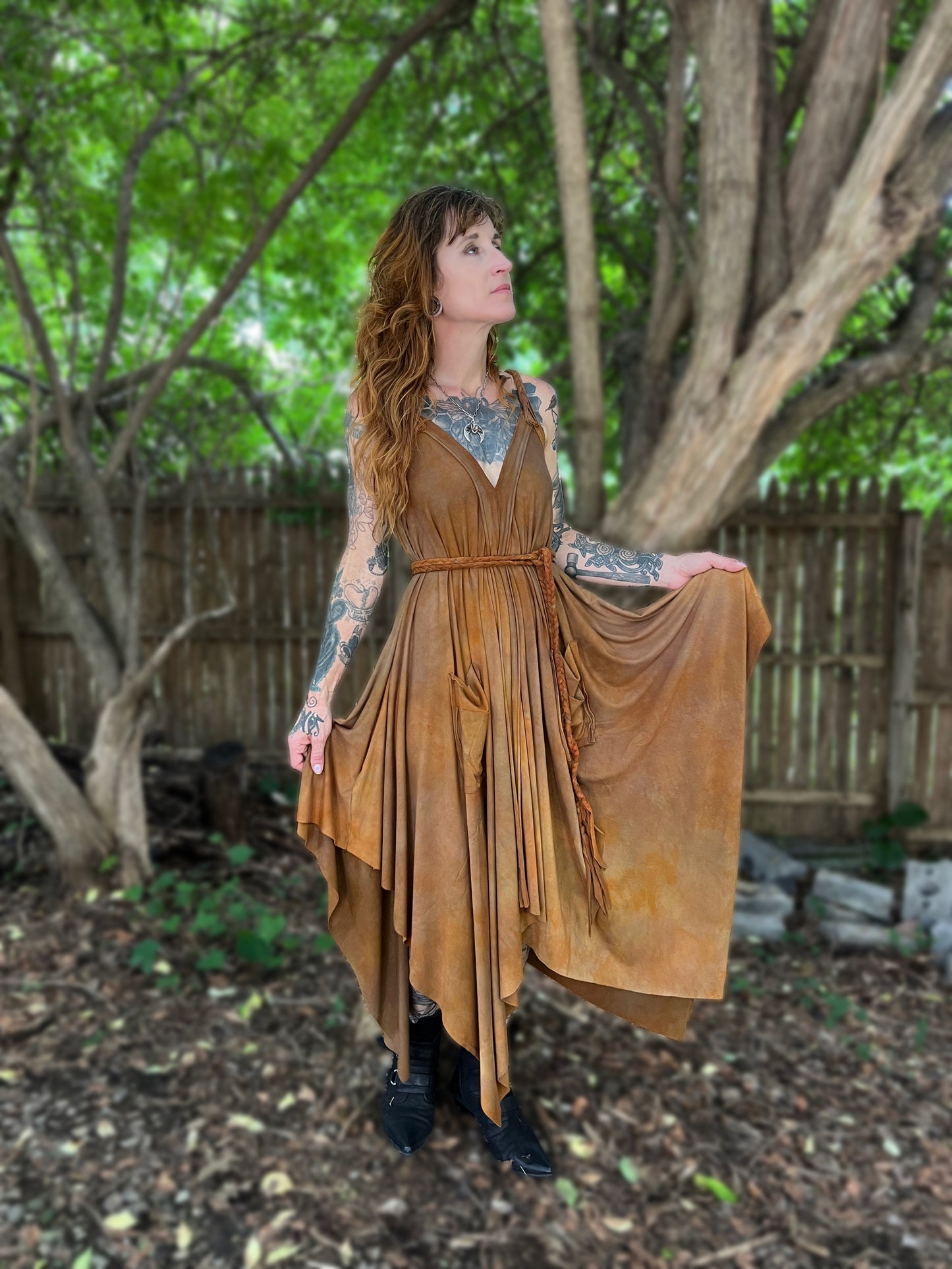 Adventuring Dress Hello Leo colorway OOAK