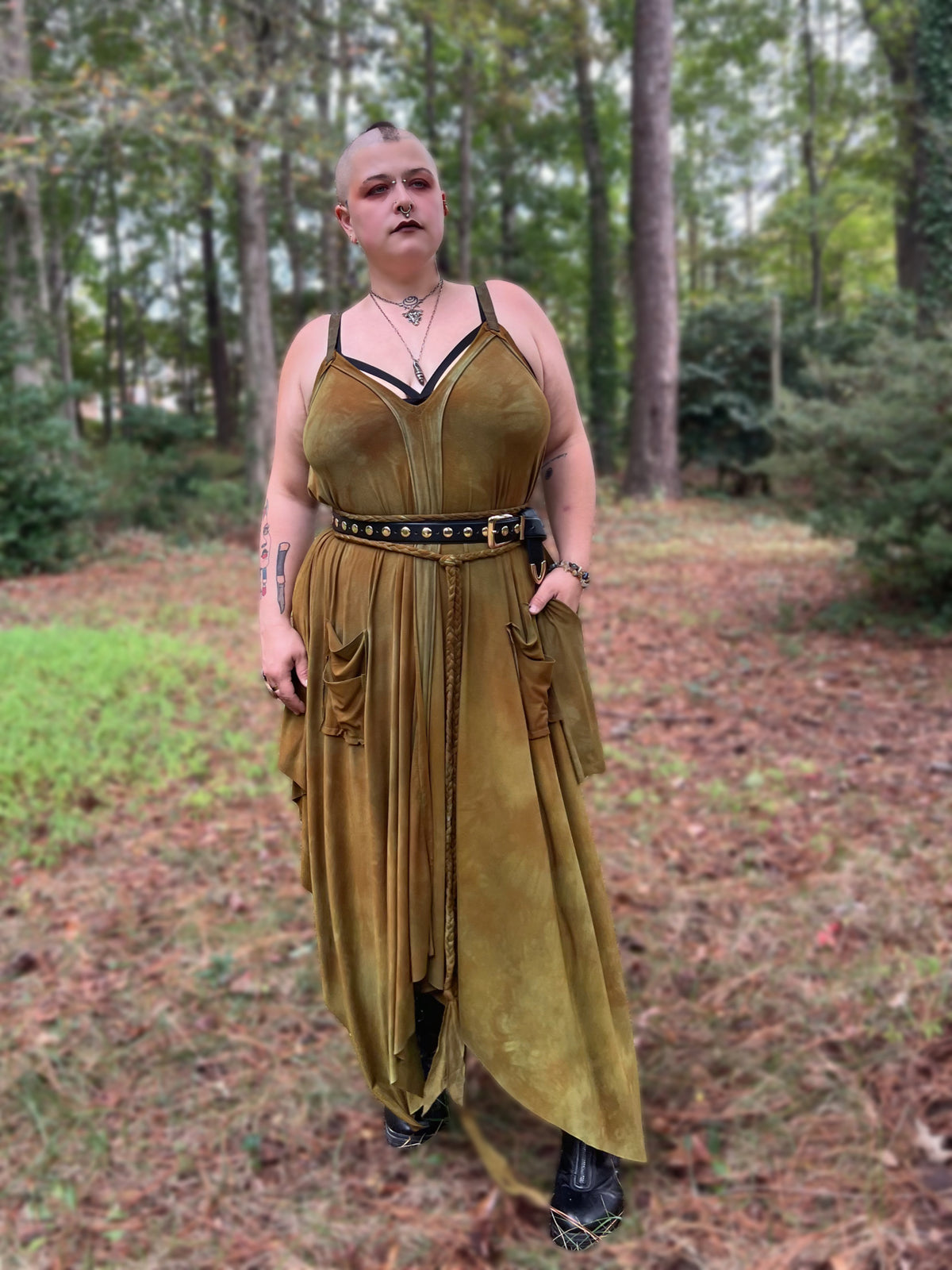 Adjustable Adventuring Dress Deciduous OOAK