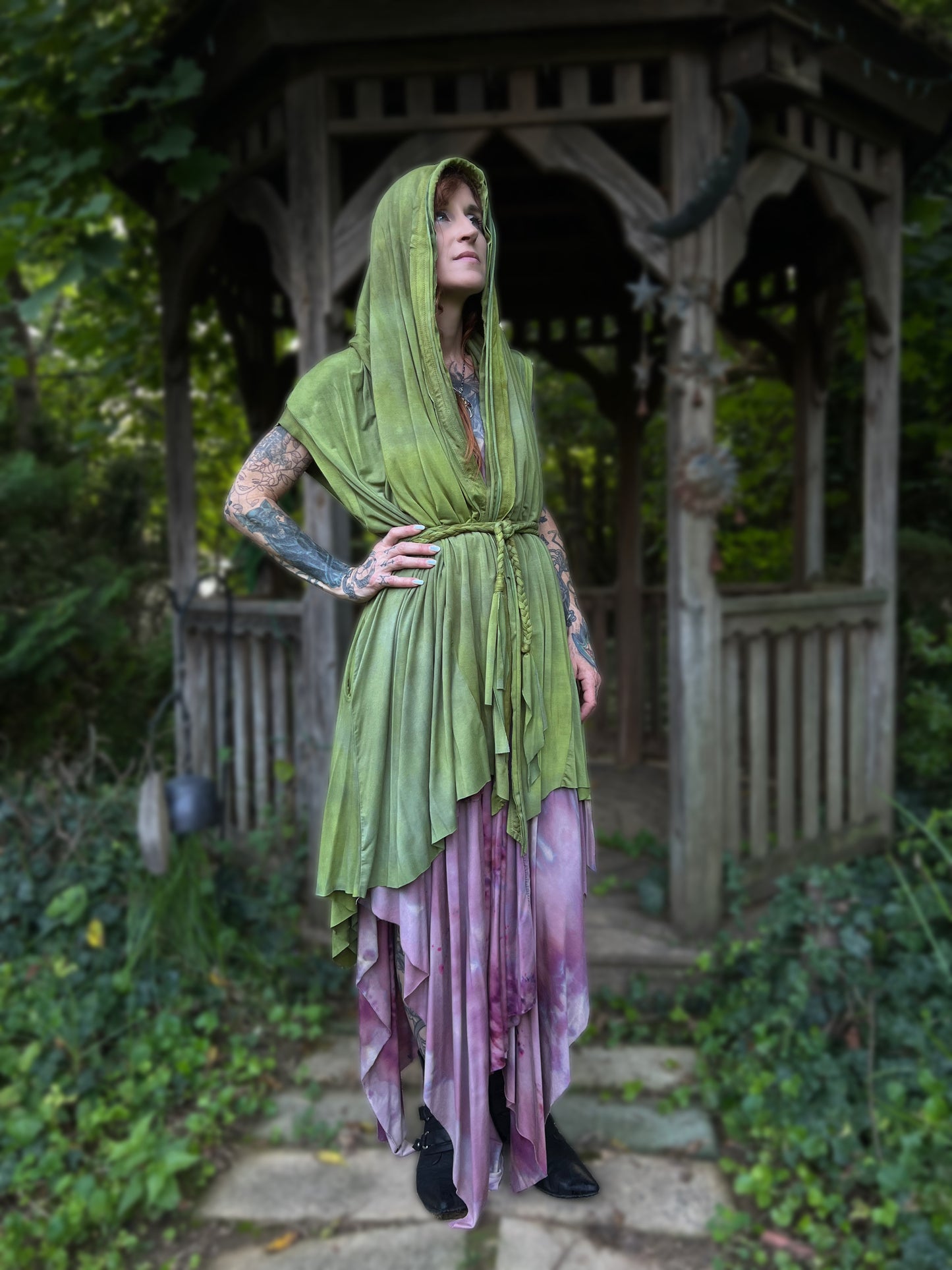 Your Favorite NPC Cloak Cropped Lemongrass  OOAK