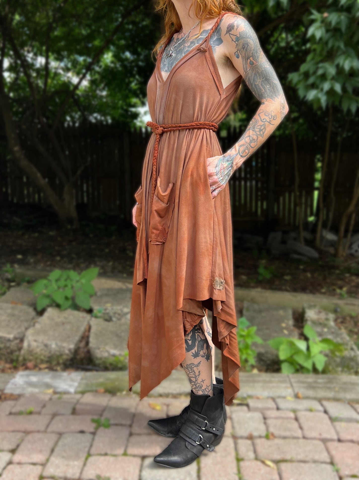 Adventuring Dress Terracotta colorway
