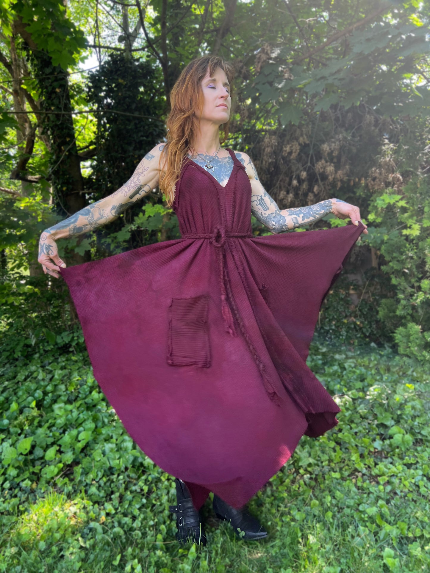 Adventuring Dress Raspberry OOAK