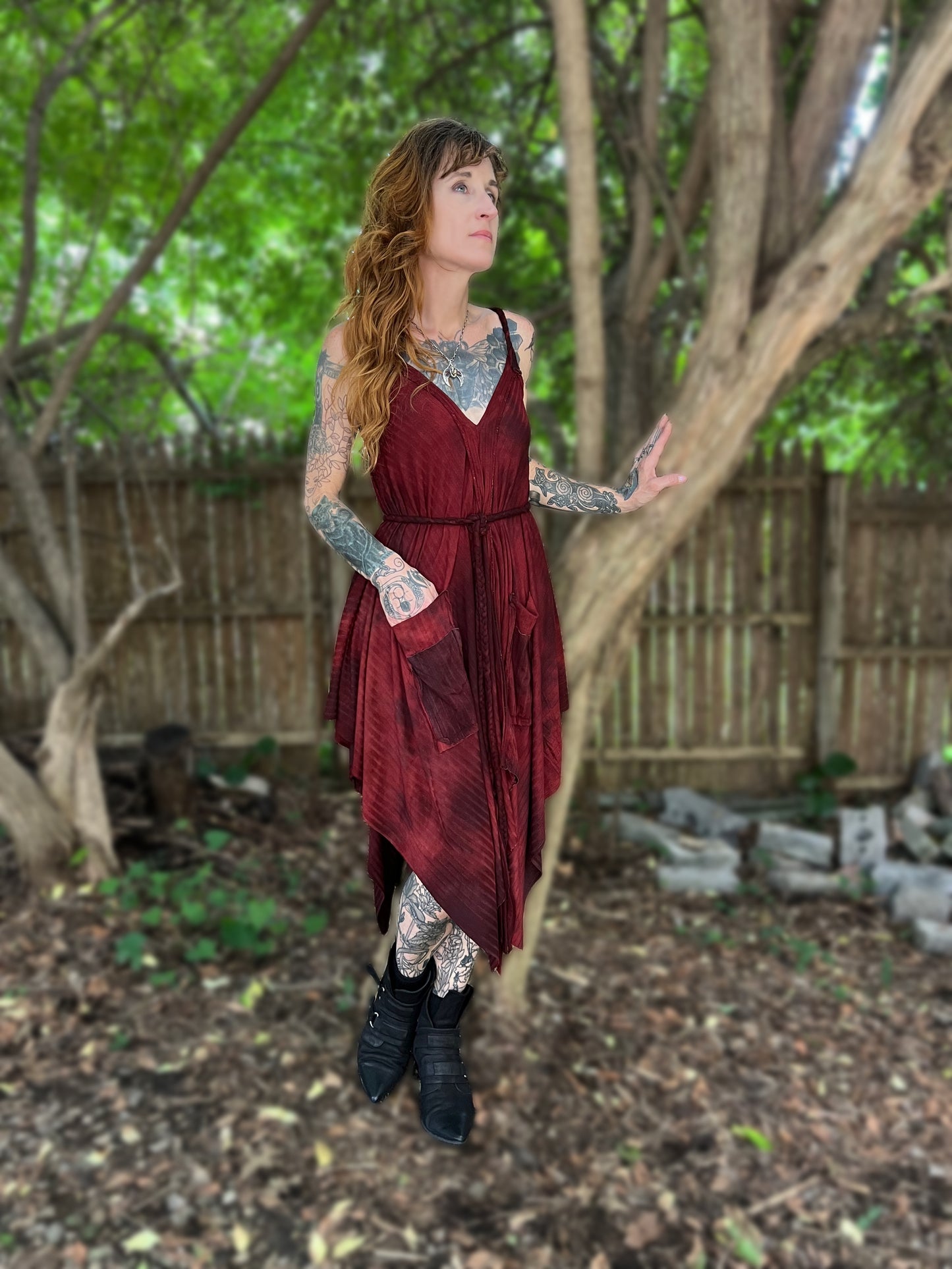 Adventuring Dress Bonfire colorway