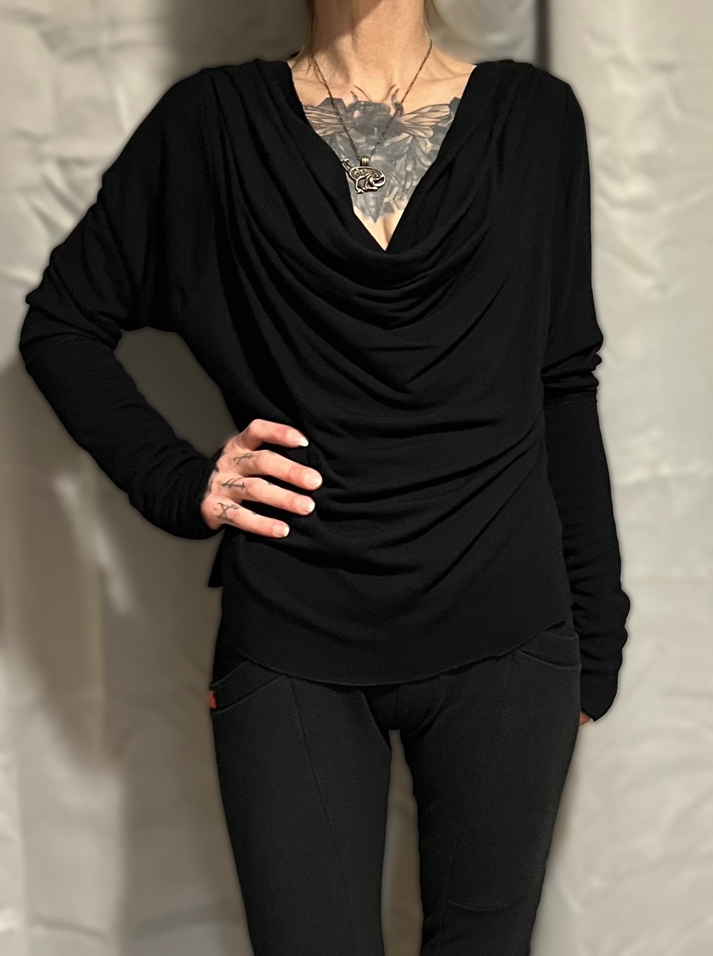 Tupelo Cropped Tunic Jet Black