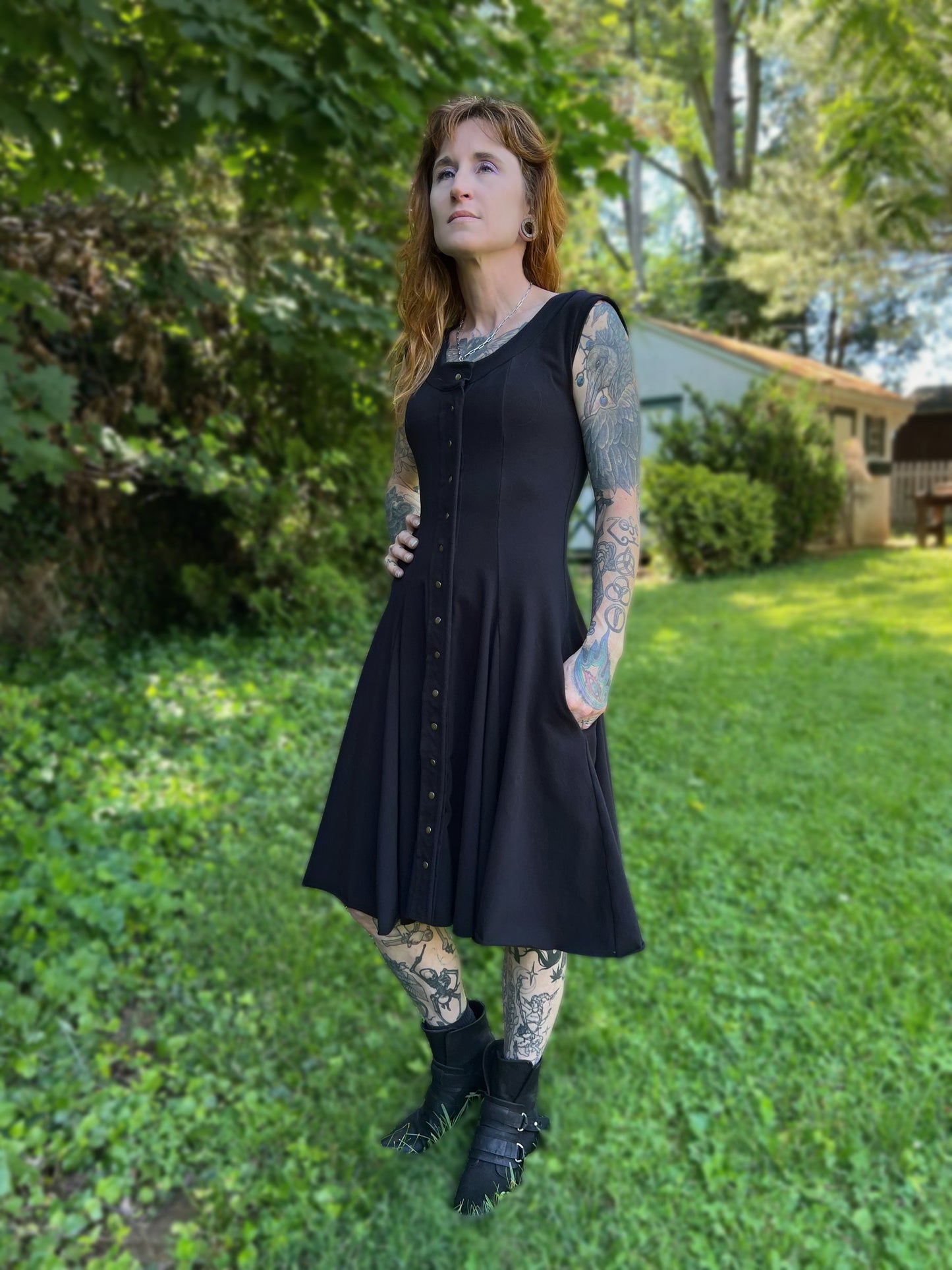 Dorian Dress Sleeveless Jet Black