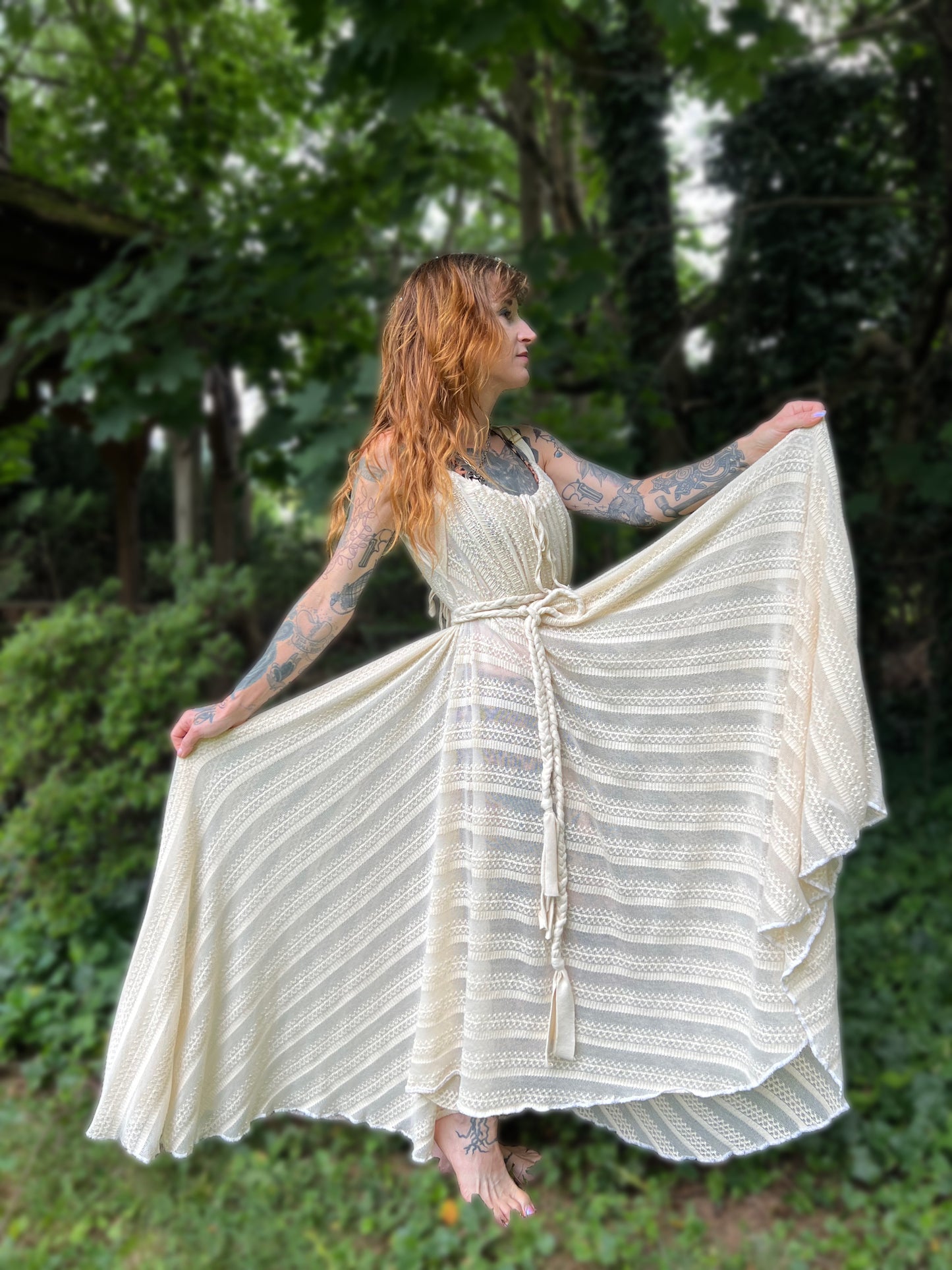 Elderflower Chemise in Sheer Sweaterknit