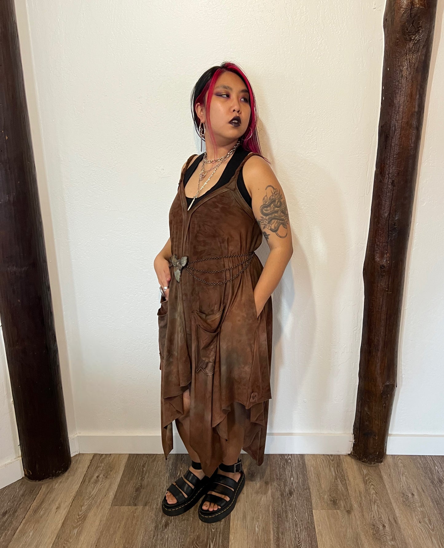 Adventuring Dress Swamp Oak colorway