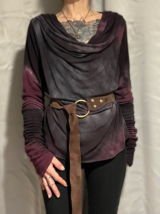 Tupelo Cropped Tunic Pokeberry colorway