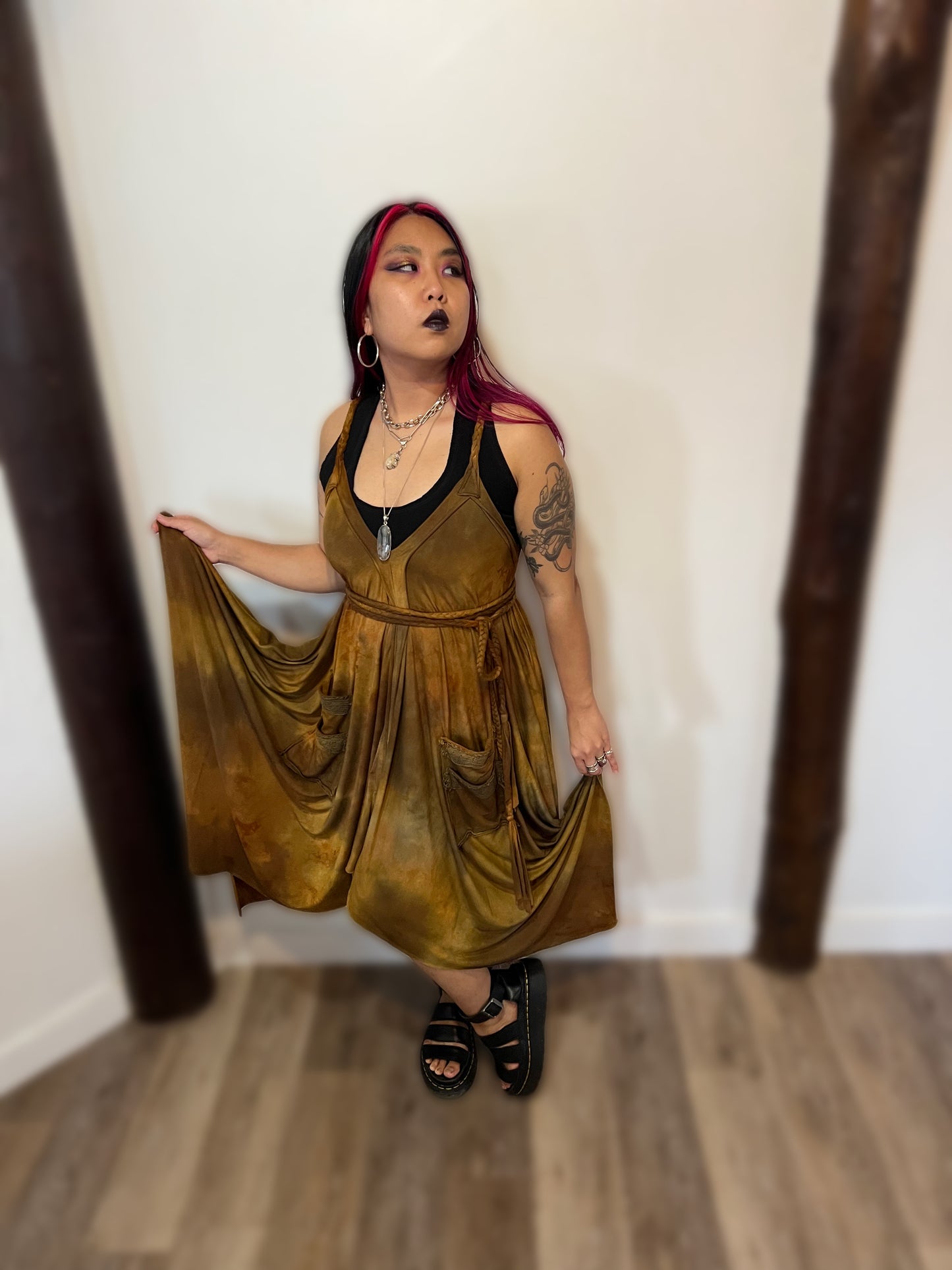 Adventuring Dress Live Oak colorway