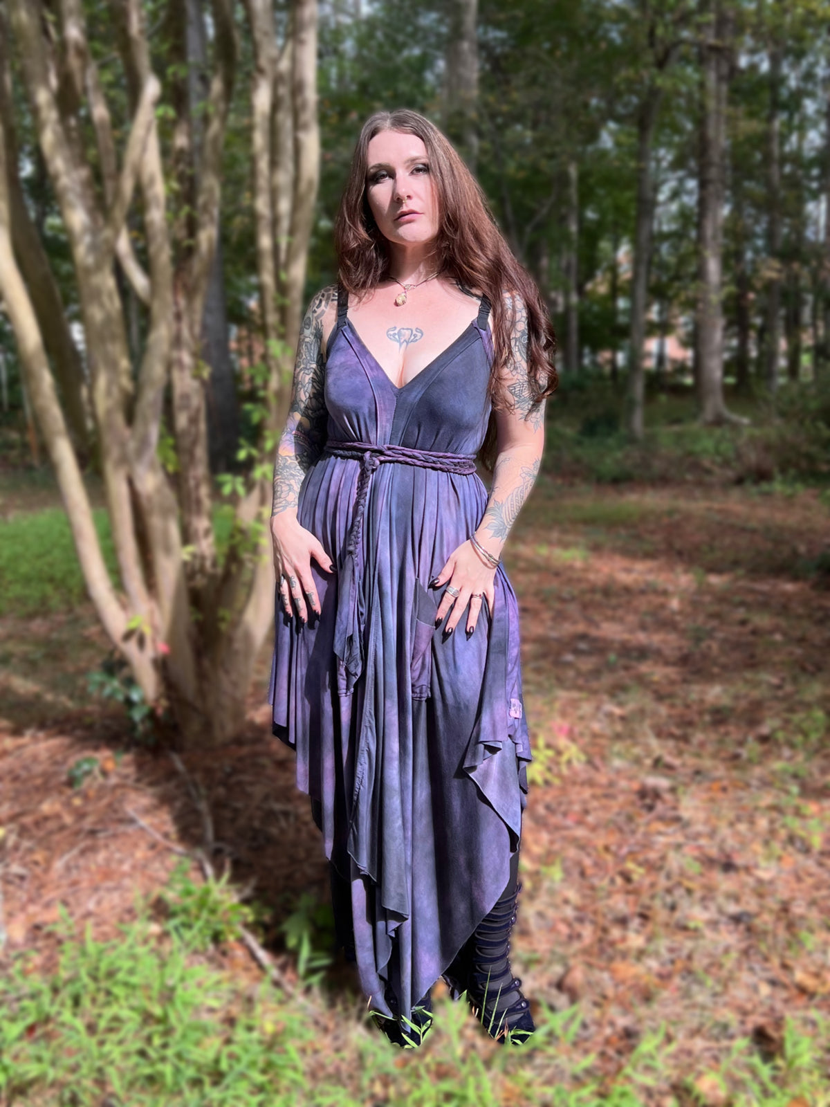 Adjustable Adventuring Dress Violet OOAK