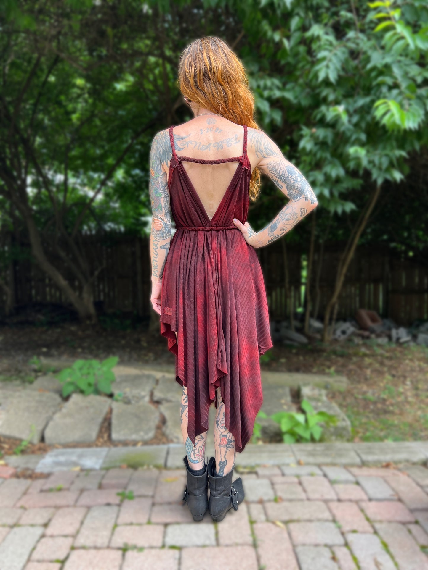 Adventuring Dress Bonfire colorway