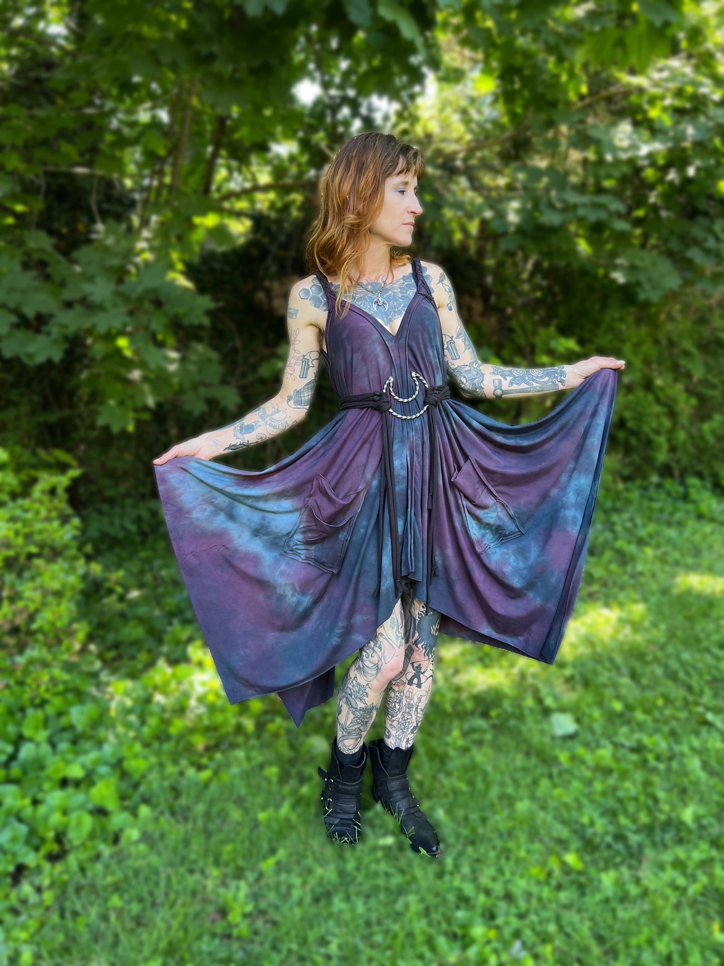Adventuring Dress Bramble colorway OOAK