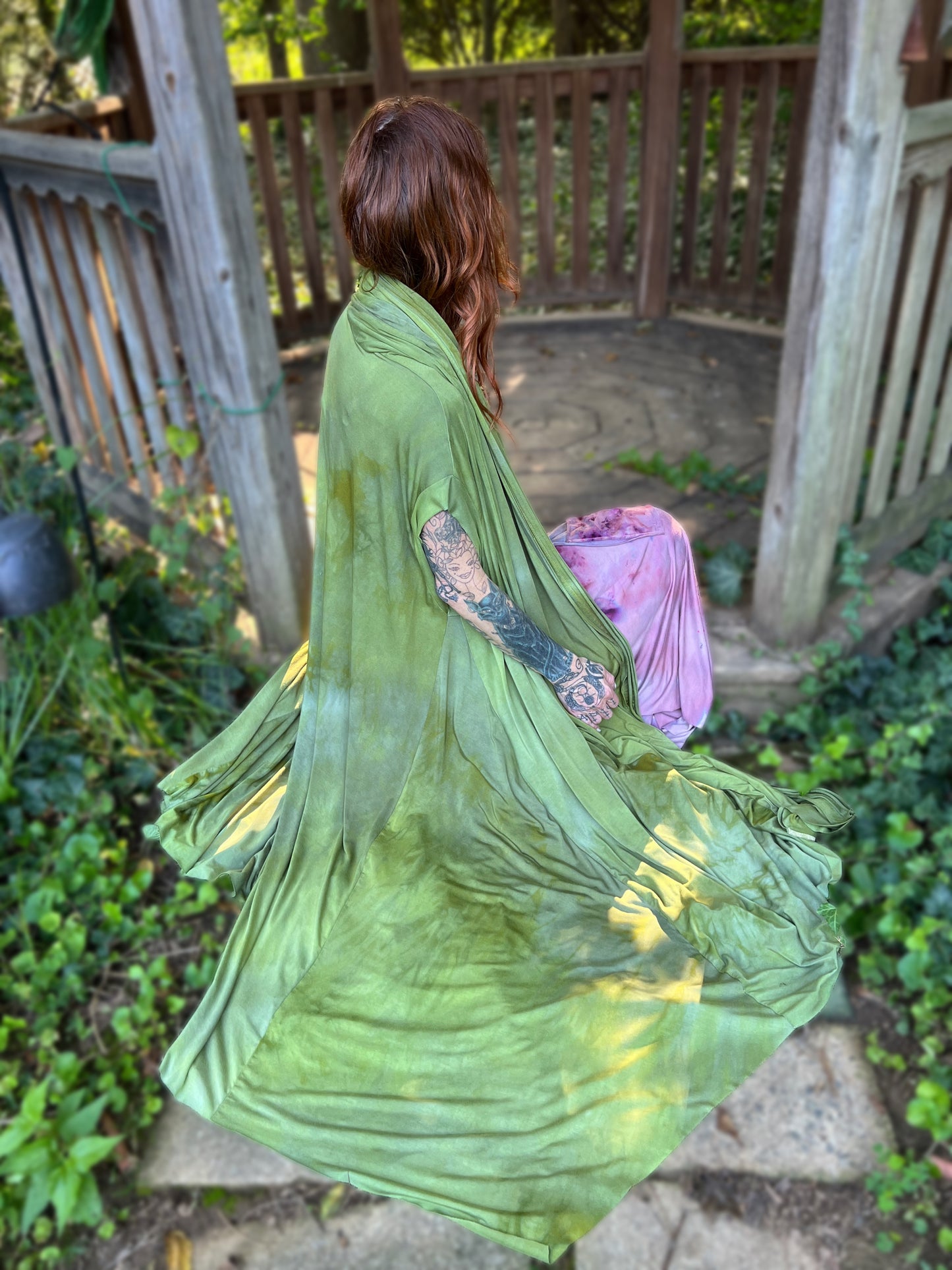 Your Favorite NPC Cloak Full Length Lemongrass OOAK