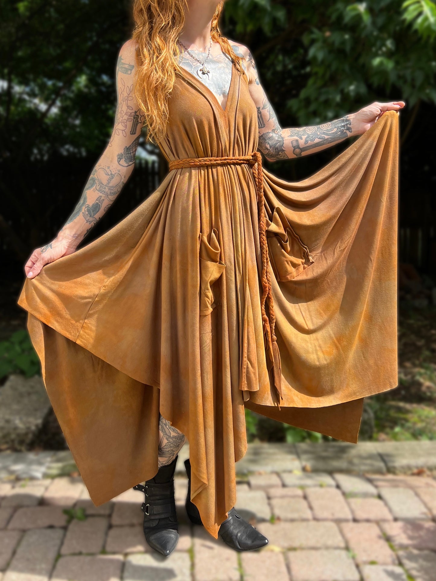 Adventuring Dress Hello Leo colorway OOAK