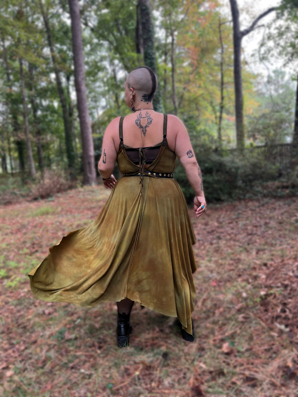 Adjustable Adventuring Dress Deciduous OOAK