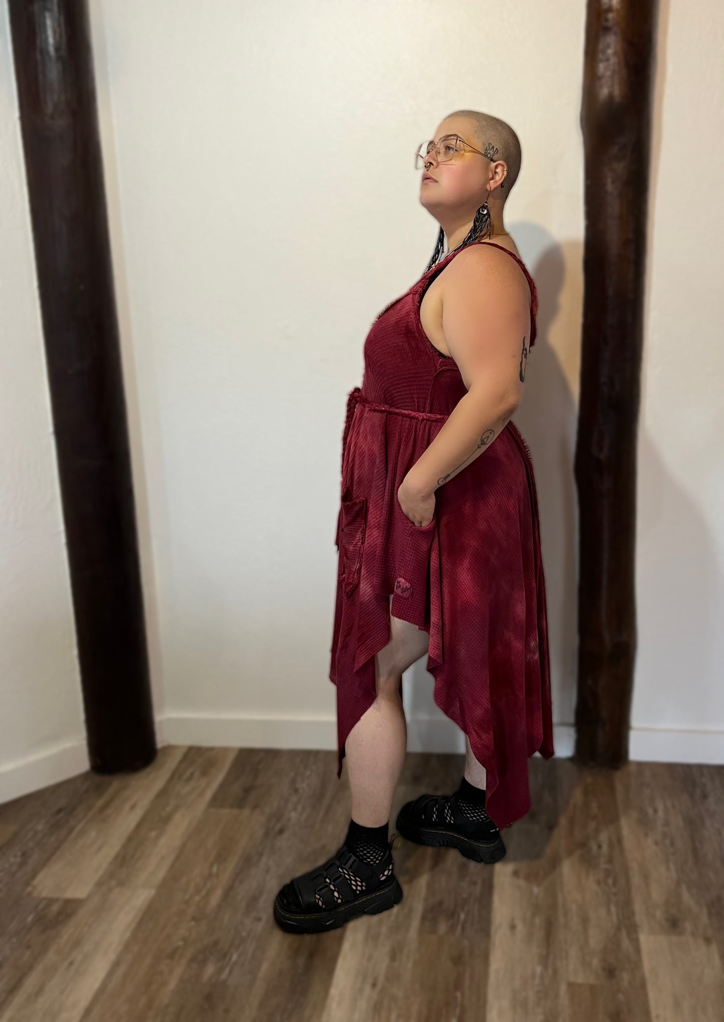 Adventuring Dress Waffle Puccoon colorway