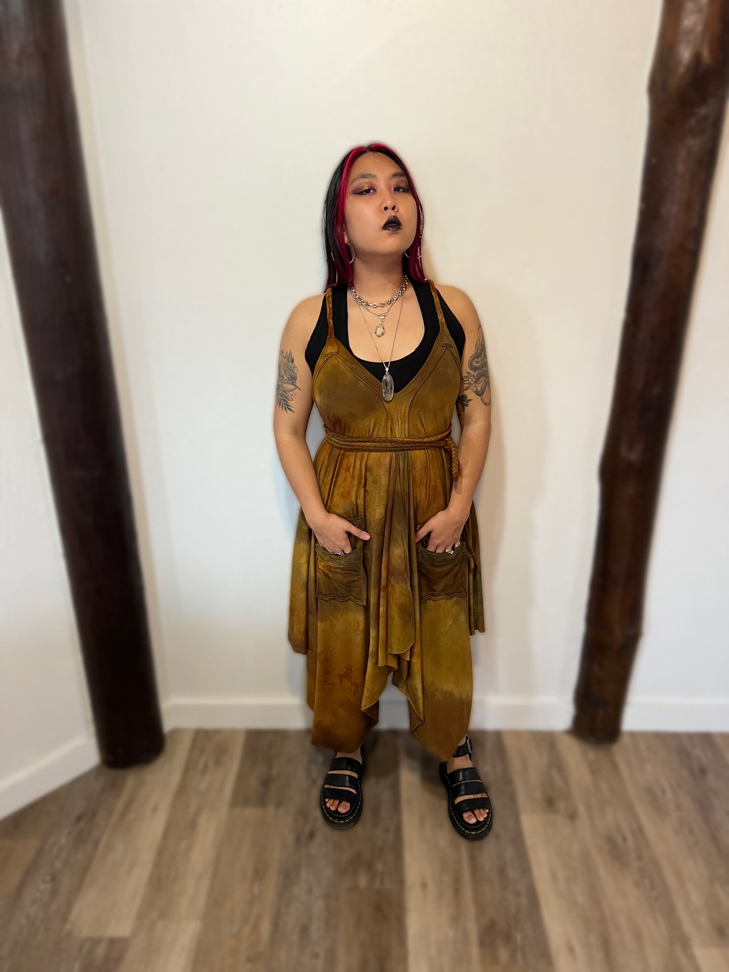 Adventuring Dress Live Oak colorway